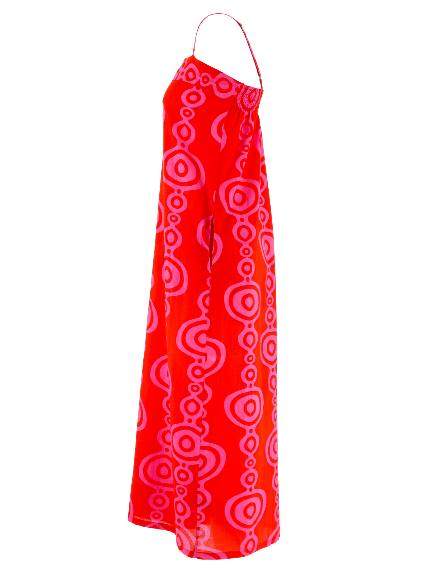 Tuta intera arancio e fucsia