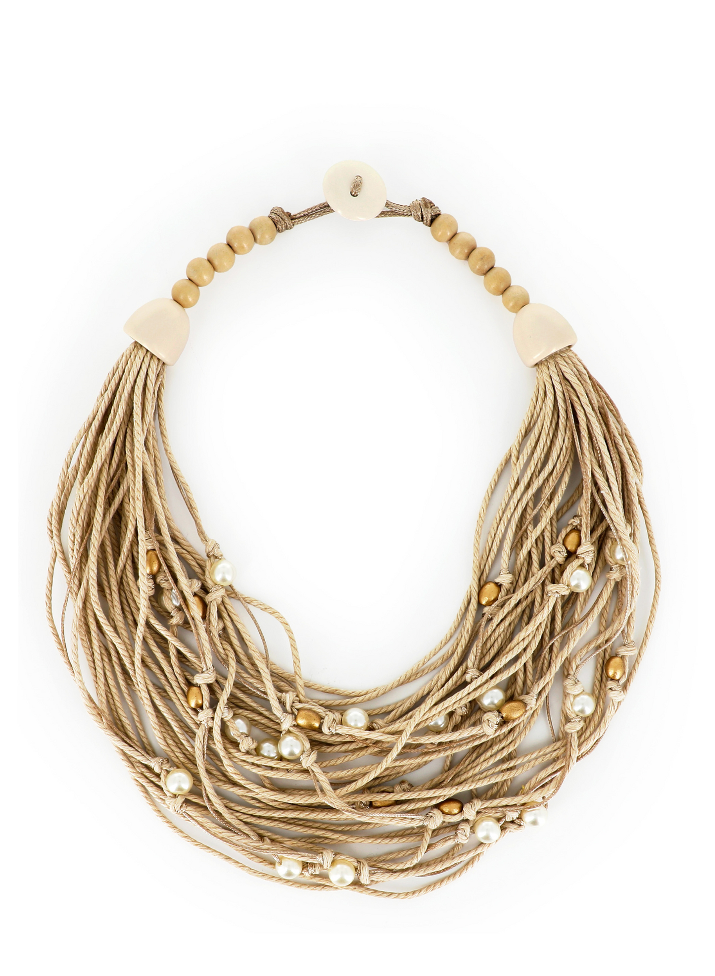 Collana in corda beige