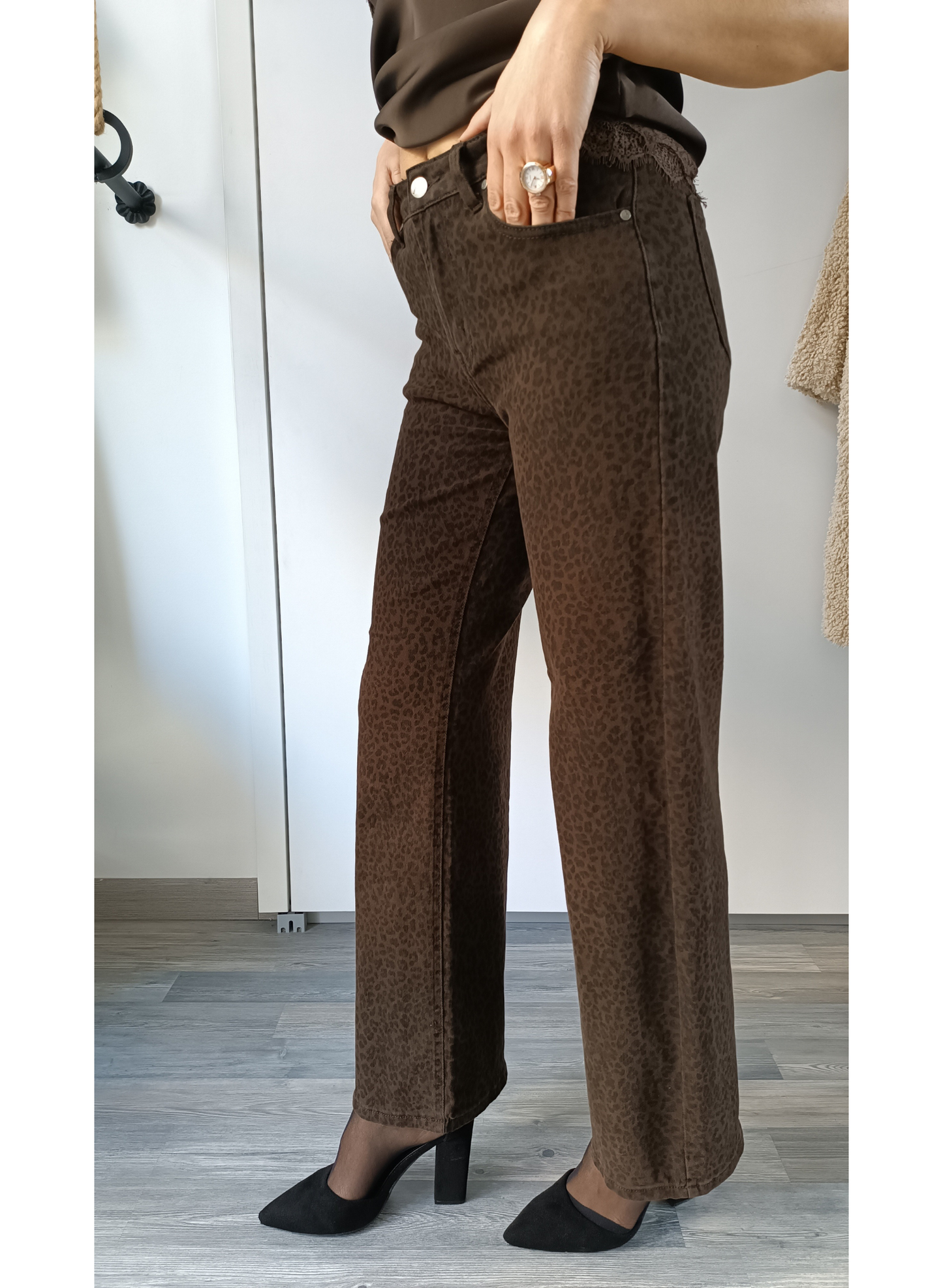 Pantaloni stampati animalier