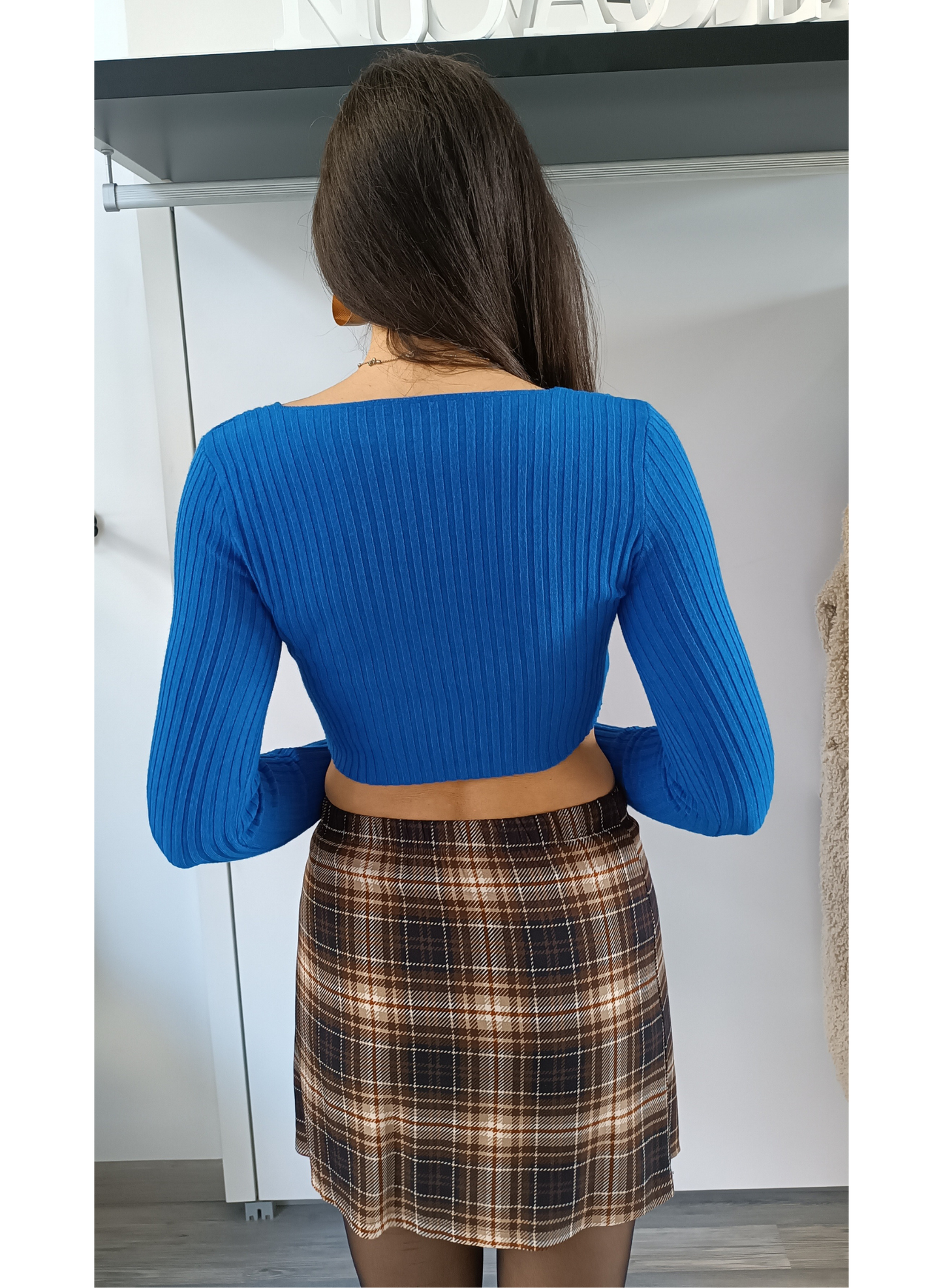 Maglia Crop Bluette