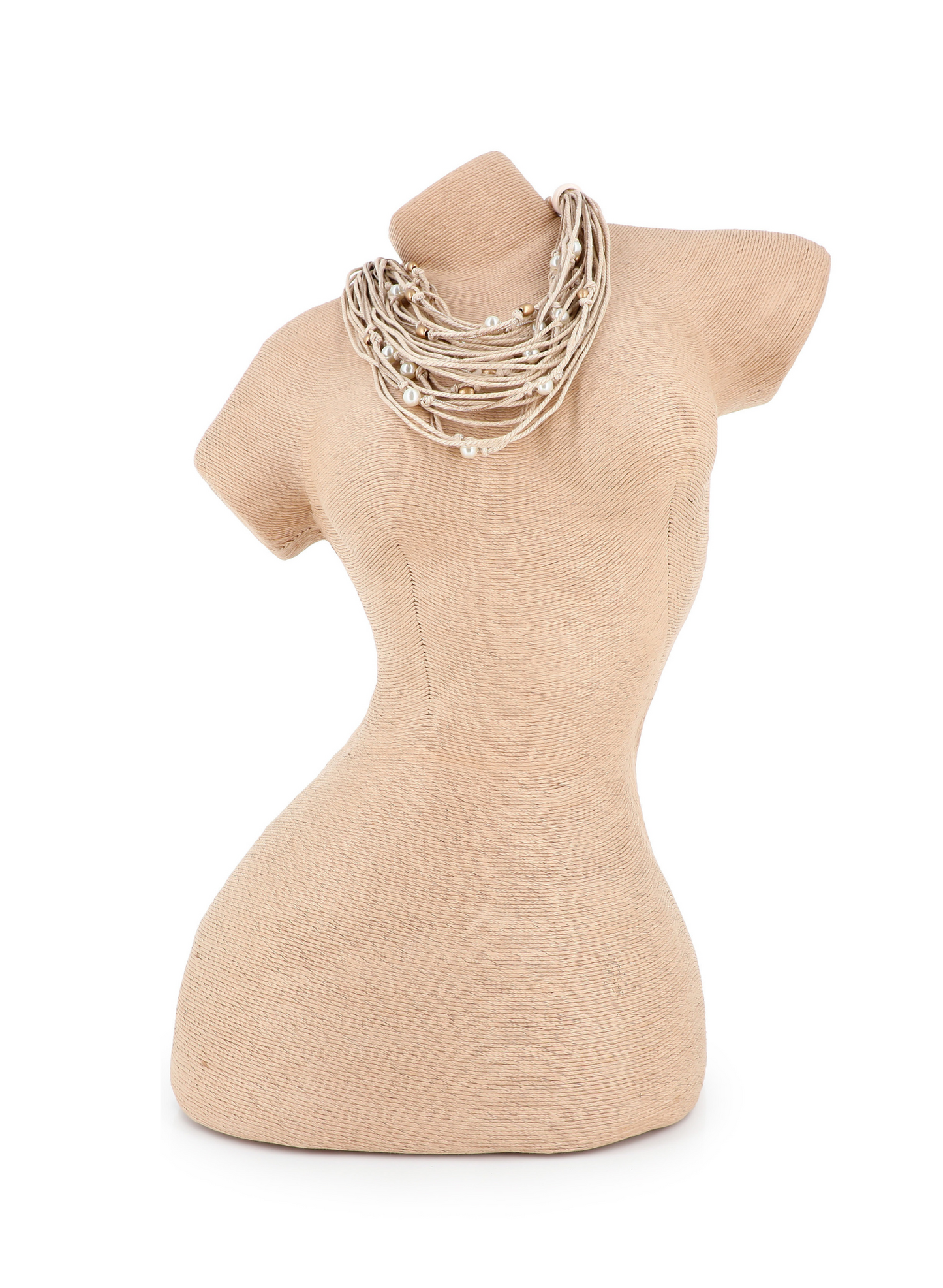 Collana in corda beige