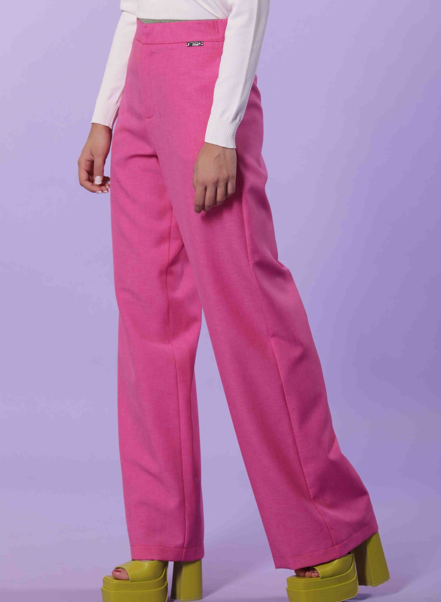 Pantaloni palazzo fucsia