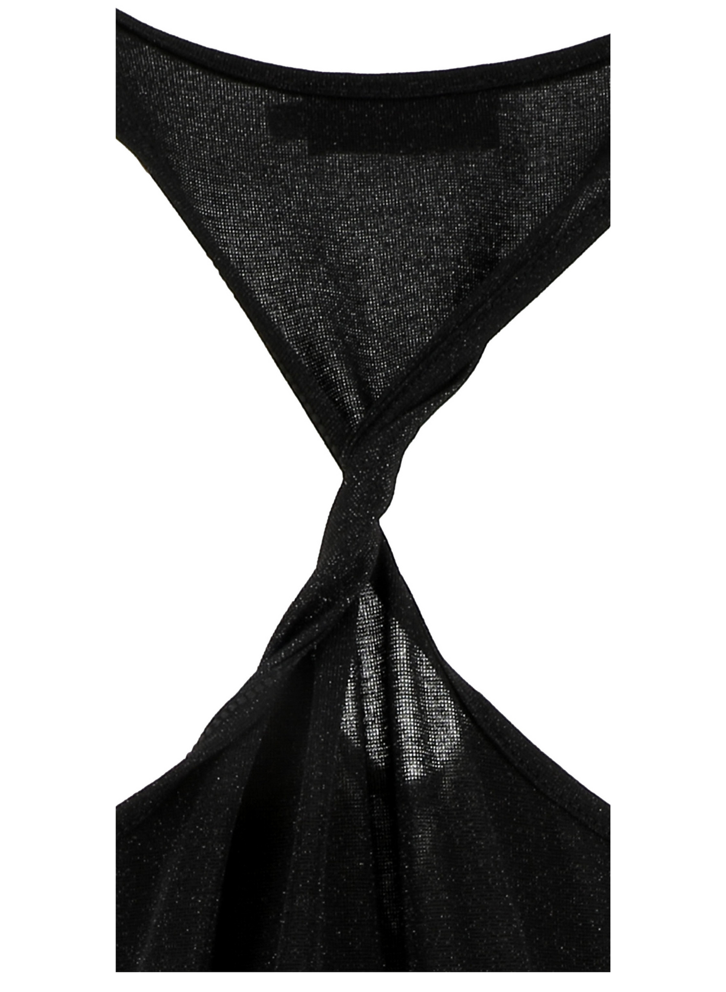 Abito lungo nero lurex