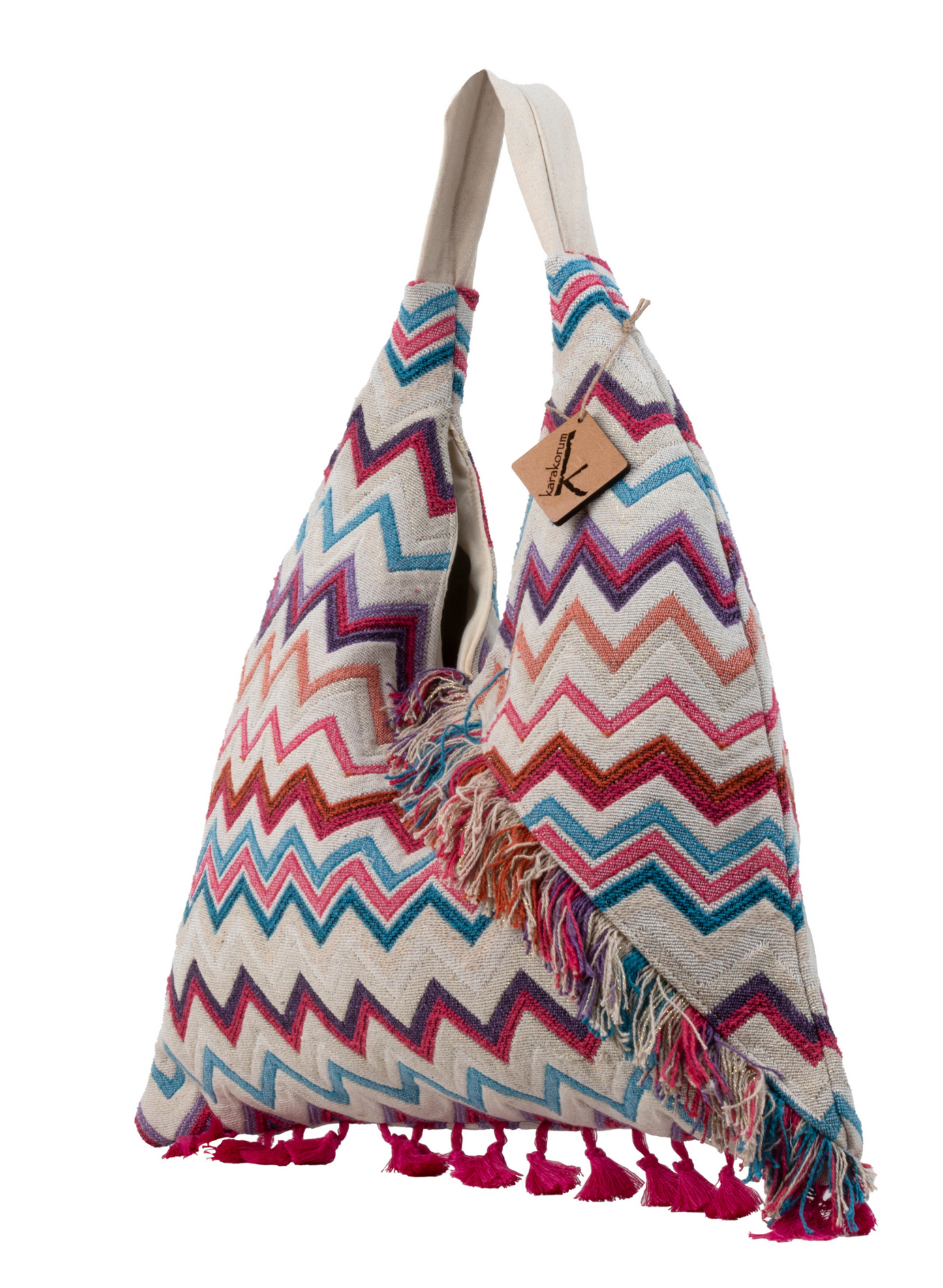 Borsa zig zag multicolore