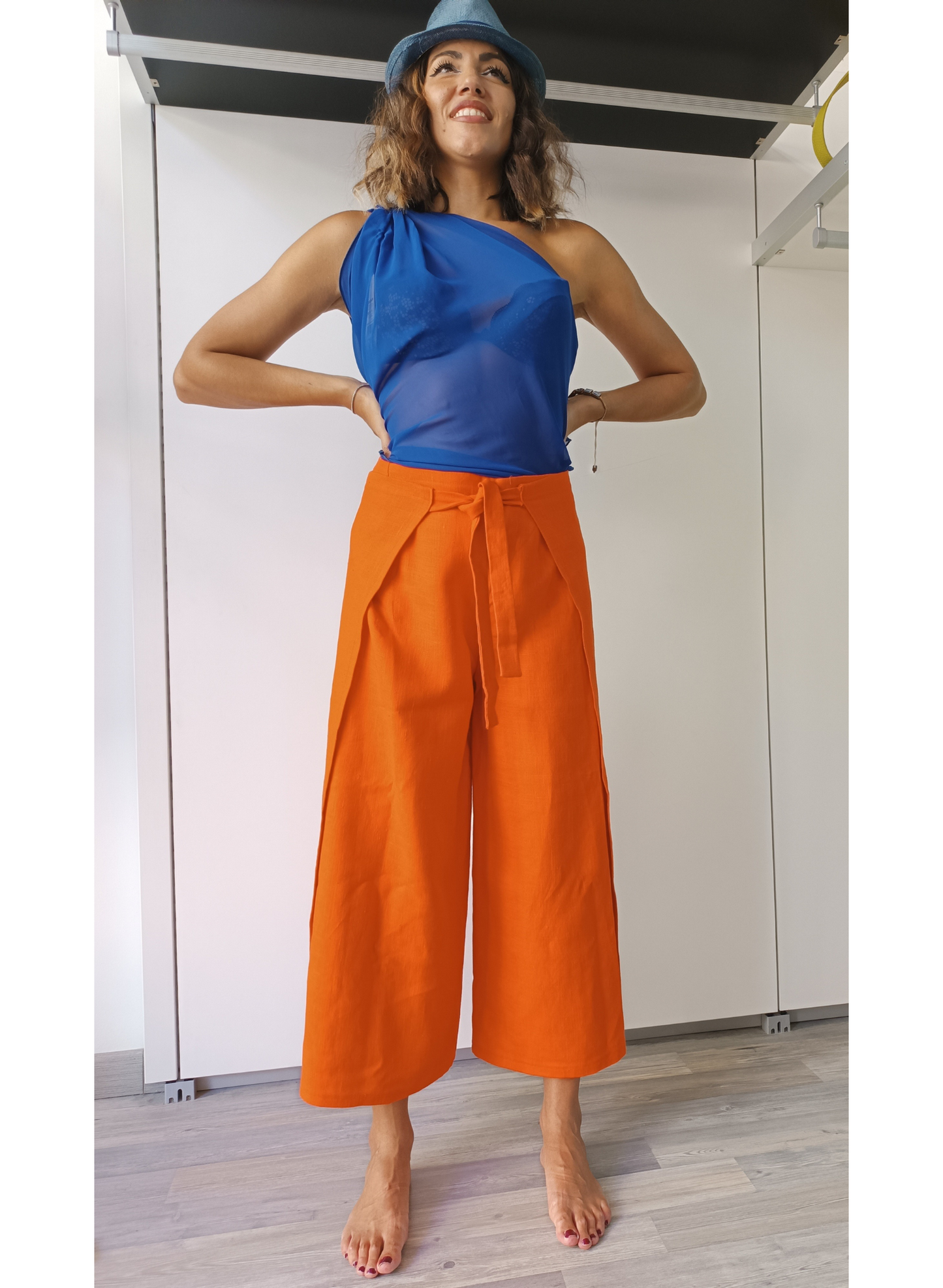 Pantalone pareo arancione