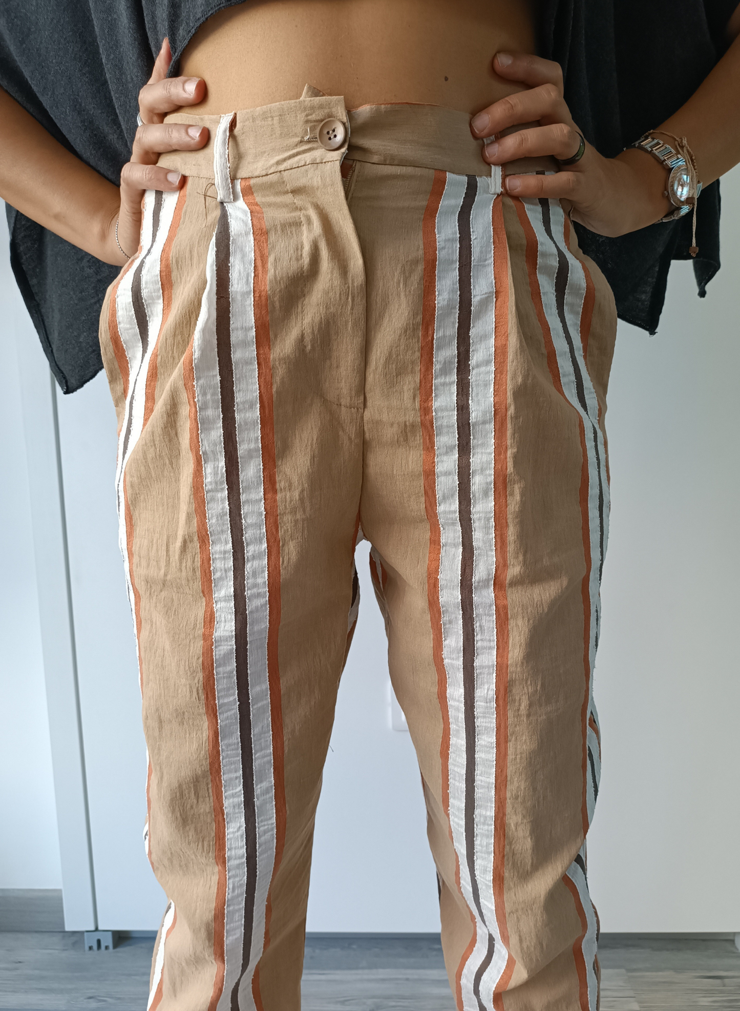 Pantaloni a righe verticali "Karakorum"