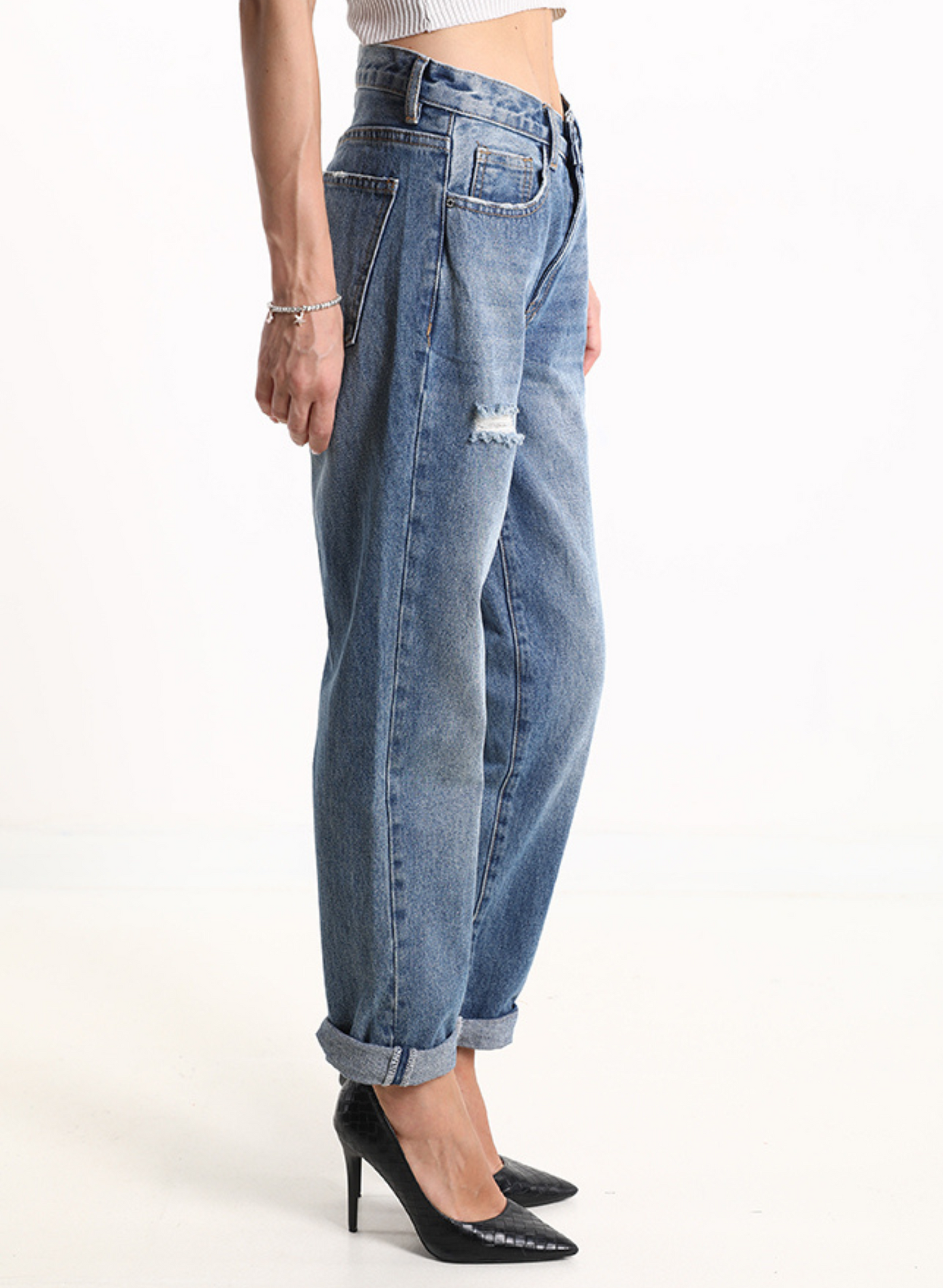 Jeans Mom lavaggio chiaro