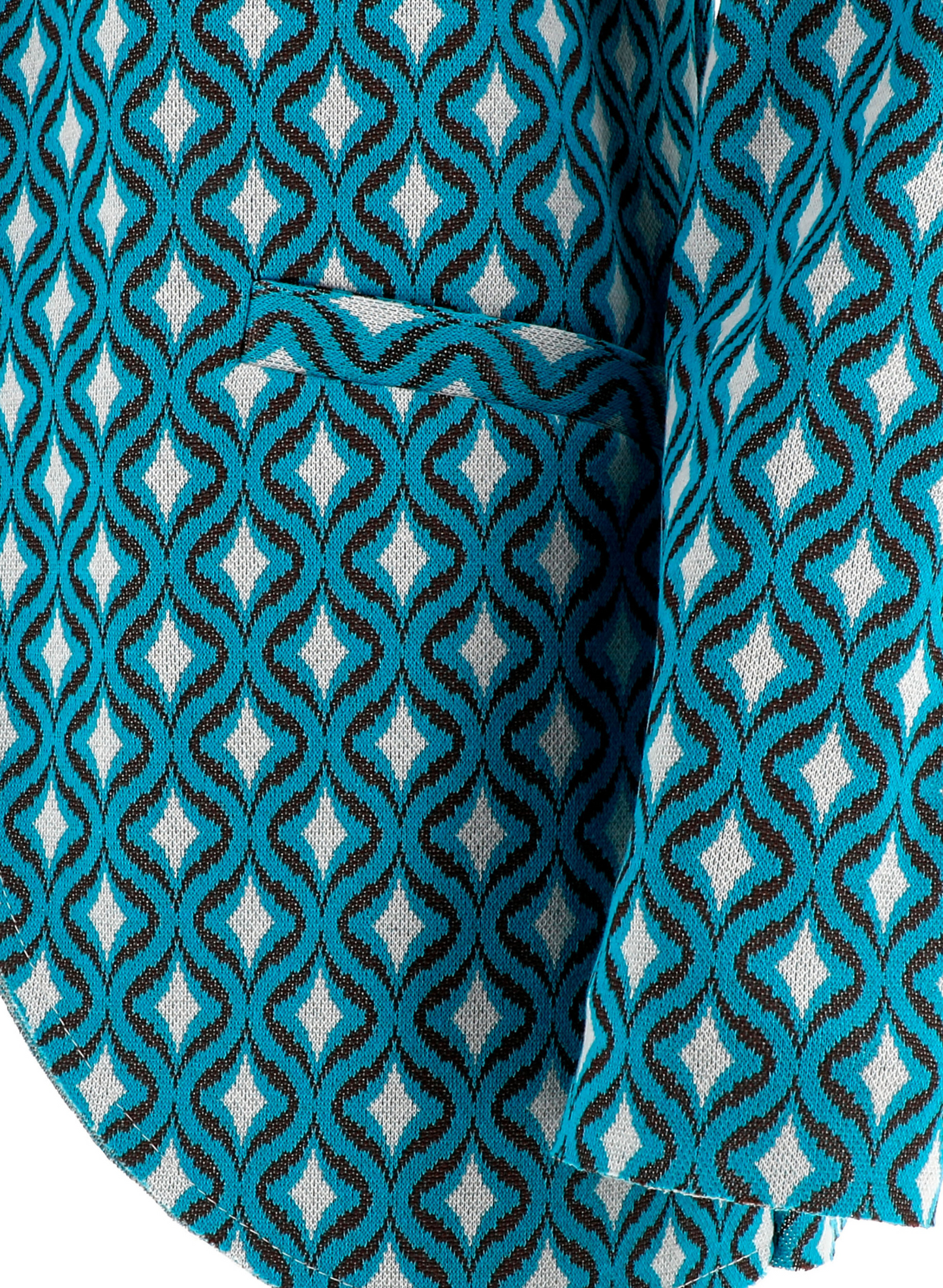 Giacca turchese in fantasia