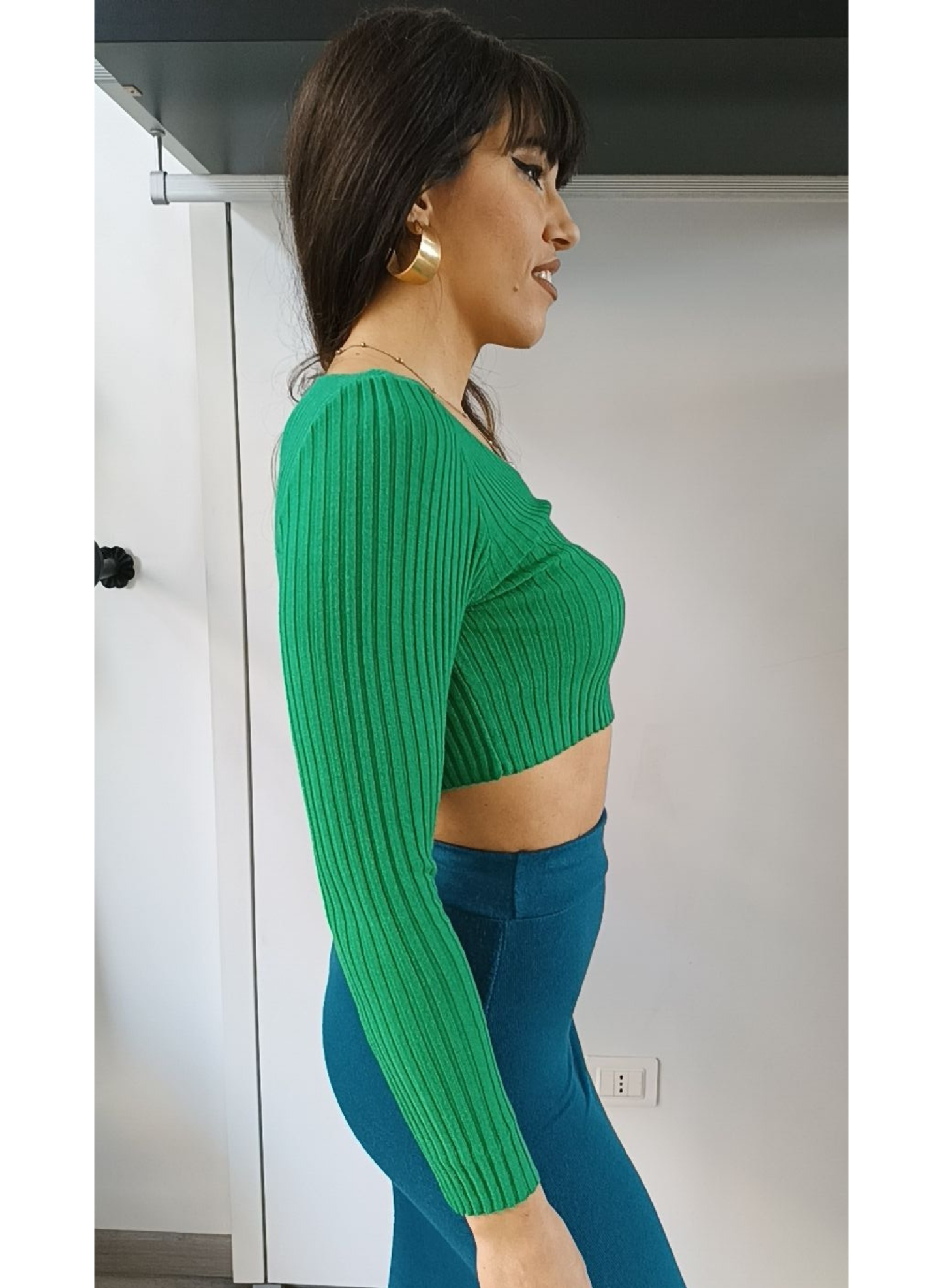 Maglia Crop Verde