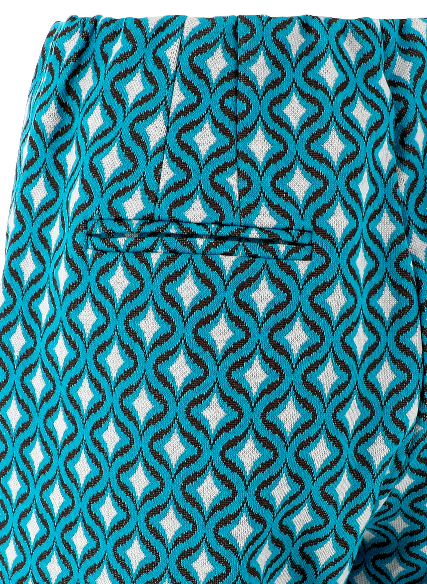 Pantaloni turchese in fantasia