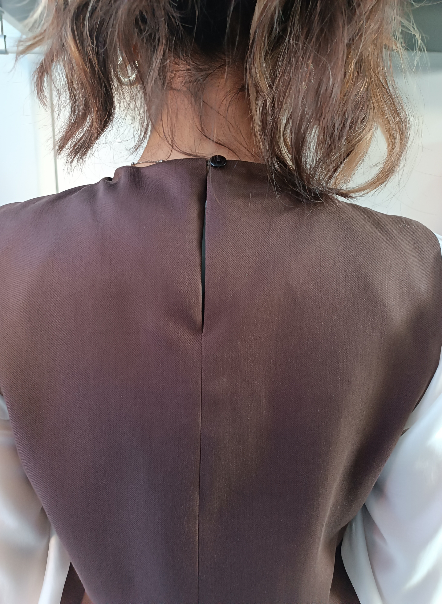 Gilet Top color marrone bruciato