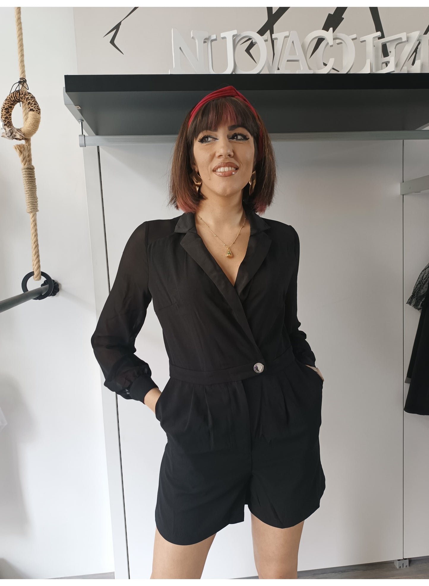 Tuta corta nera "Morgan de Toi"