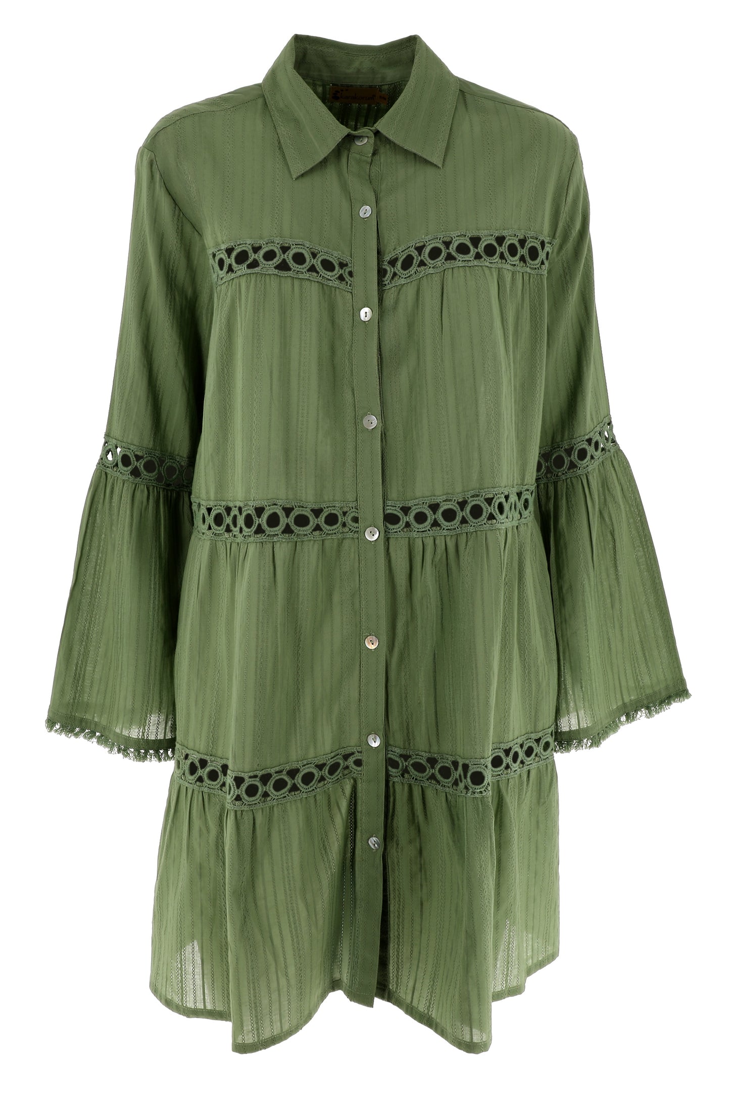 Abito camicia verde militare