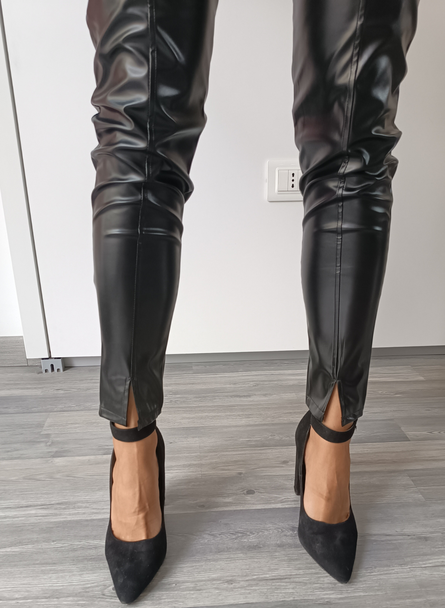 Leggings neri ecopelle "Giorgia & Johns"