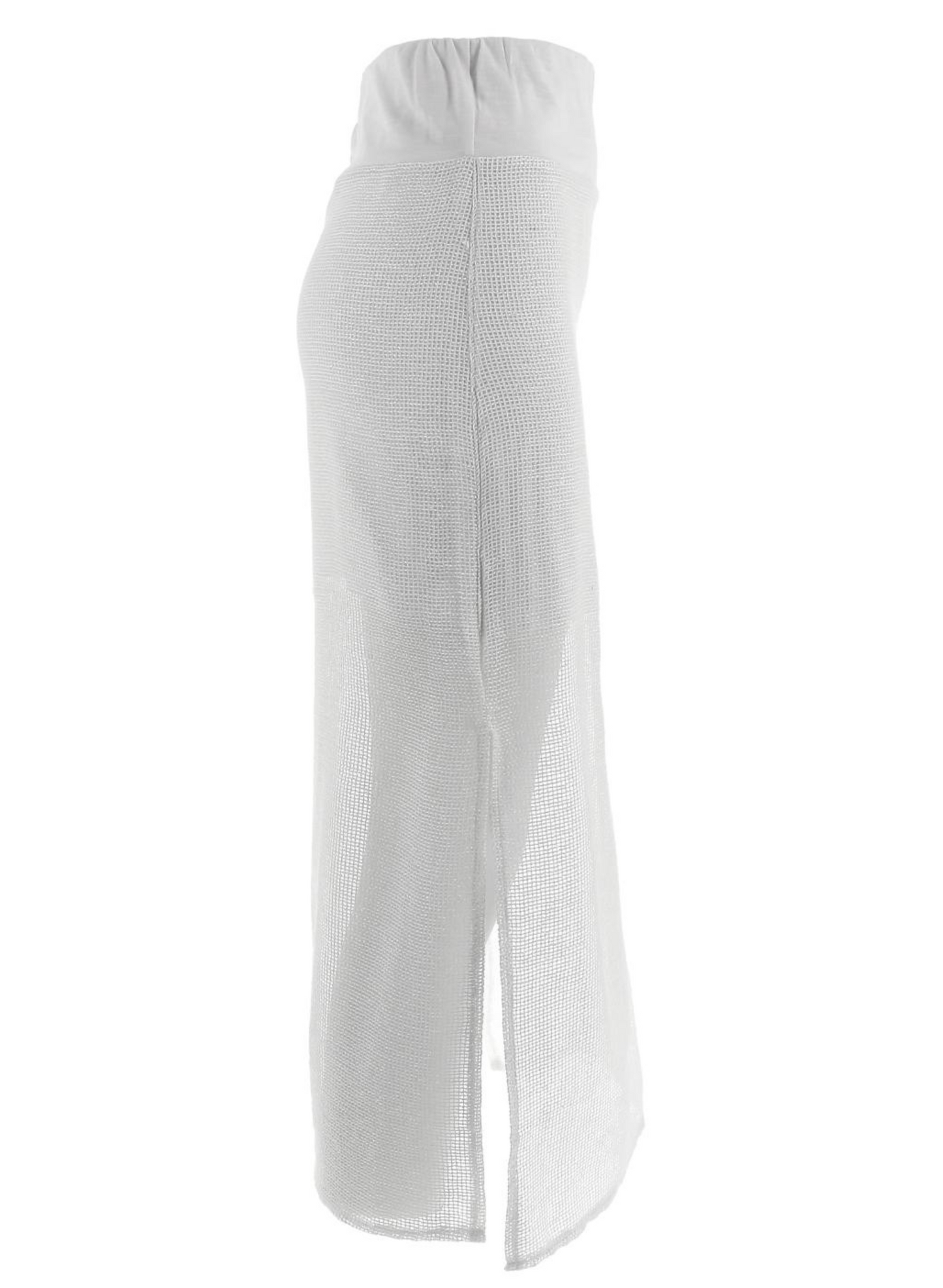 Gonna longuette a rete semi foderata