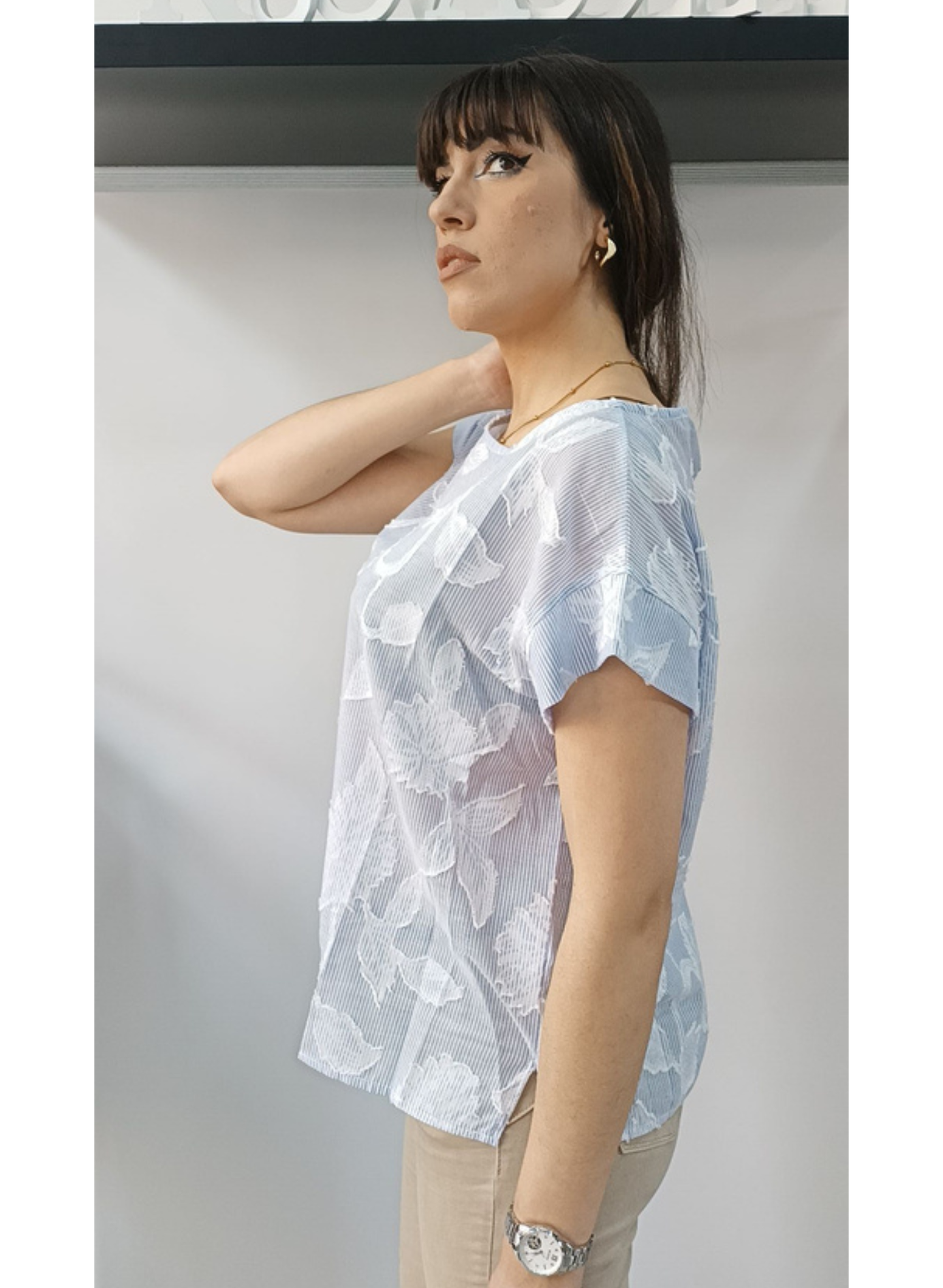 Blusa cotone stampato