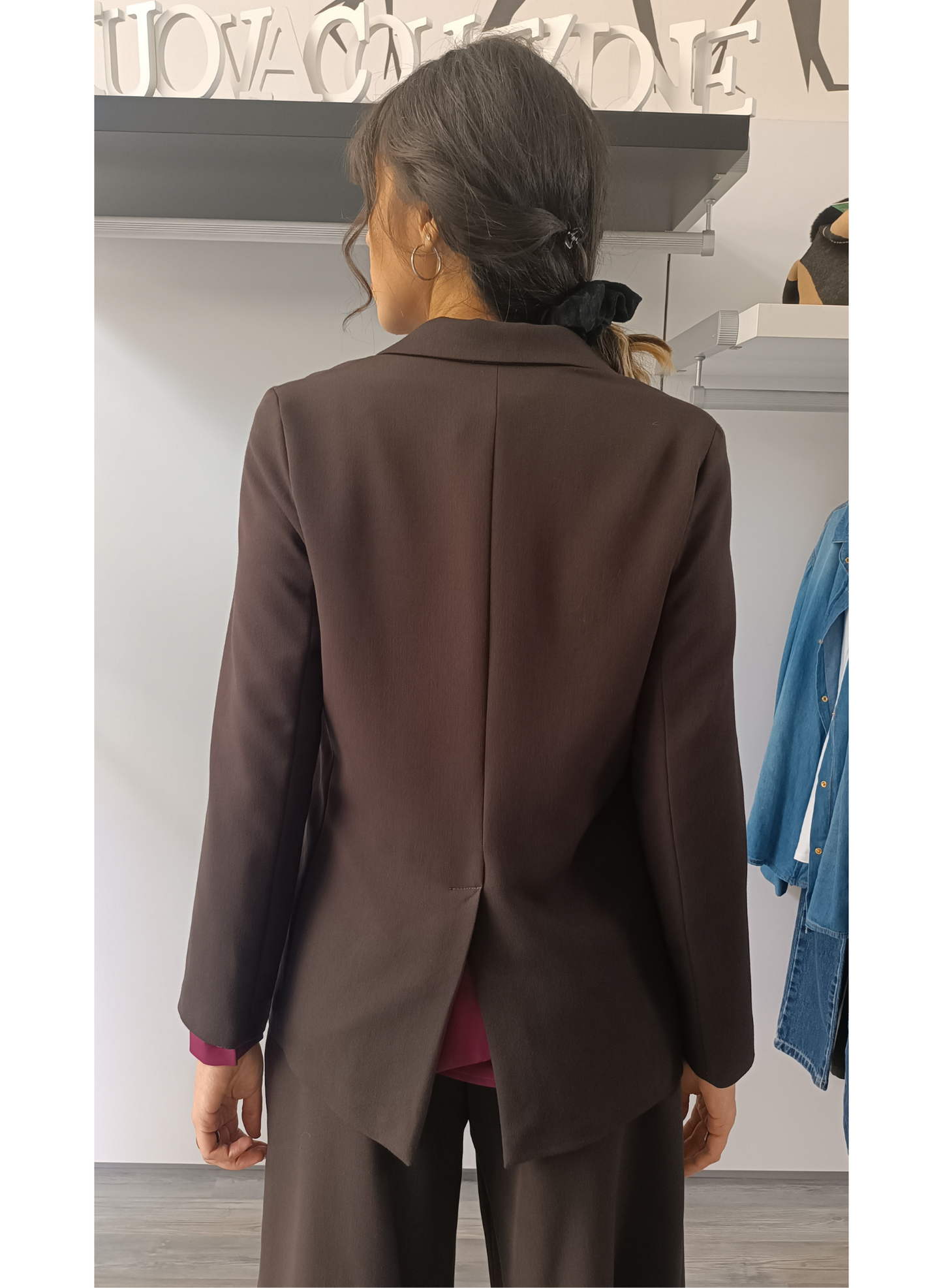 Giacca monopetto testa di moro