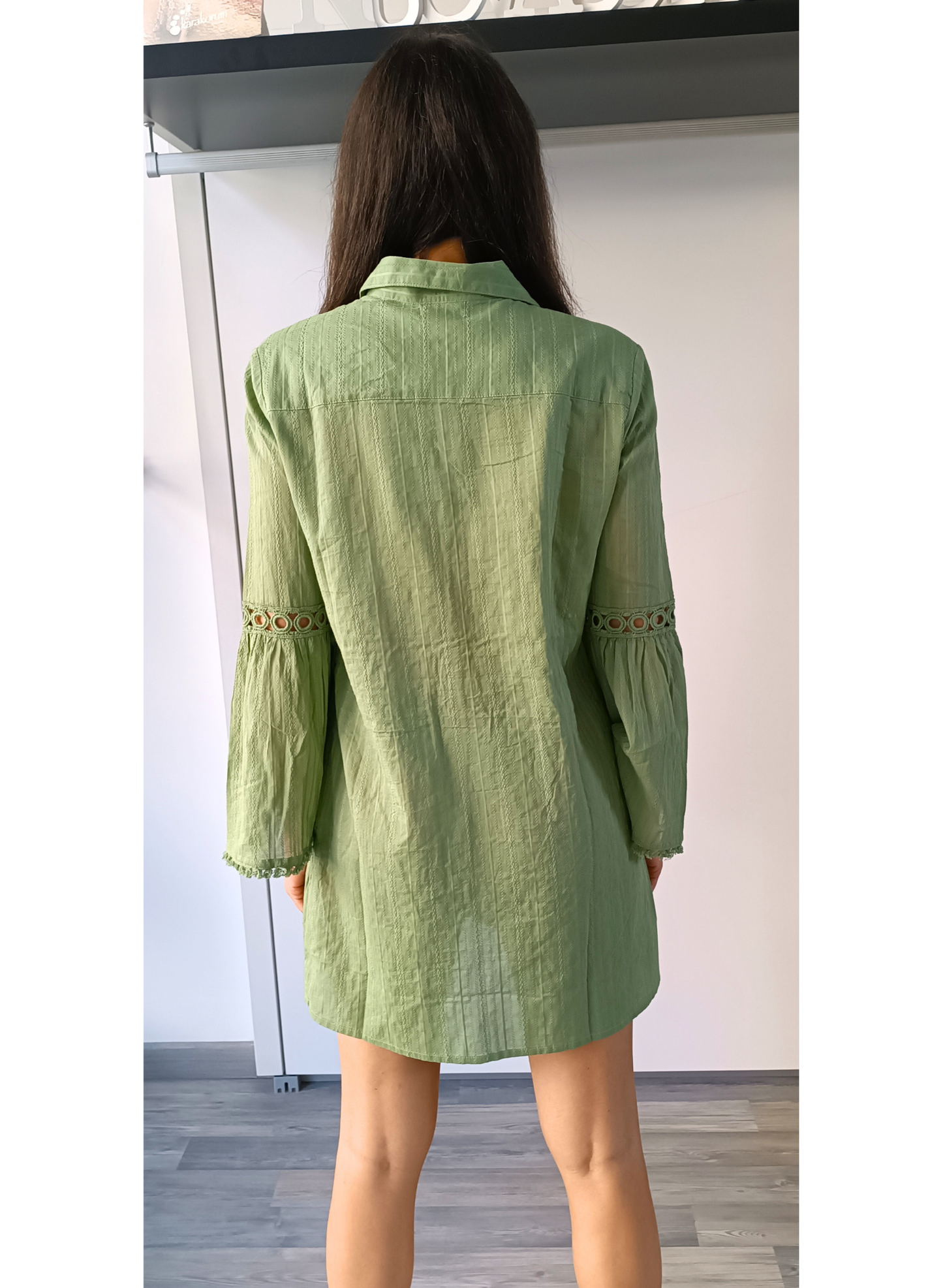 Abito camicia verde militare