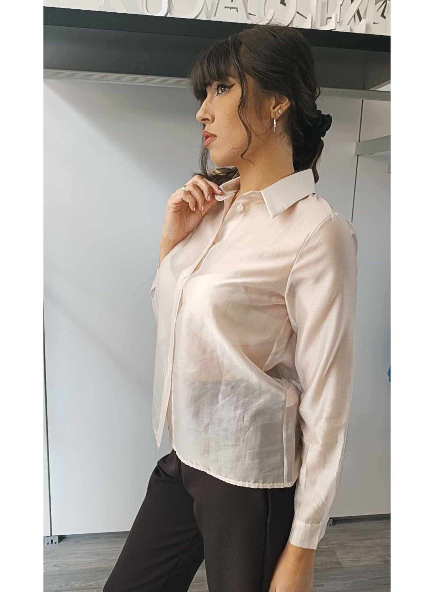 Camicia beige rosato