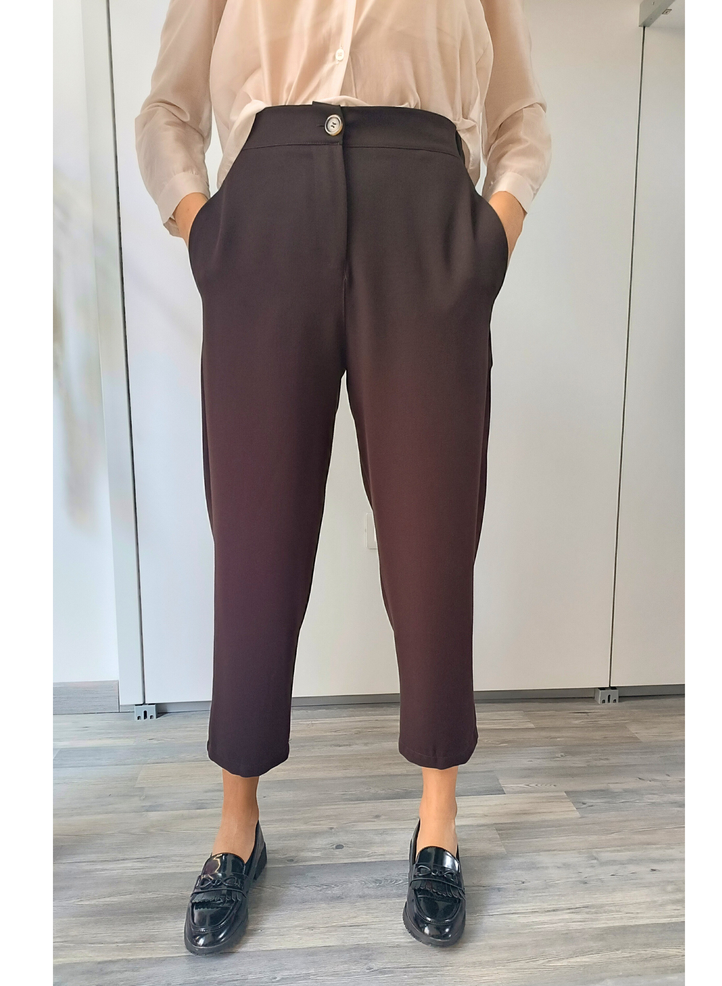 Pantaloni in colore testa di moro