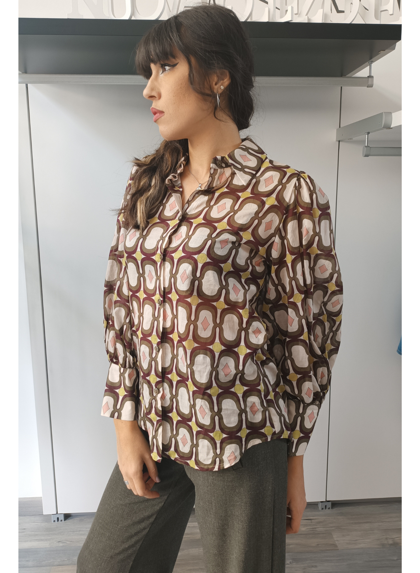 Camicia fantasia astratta