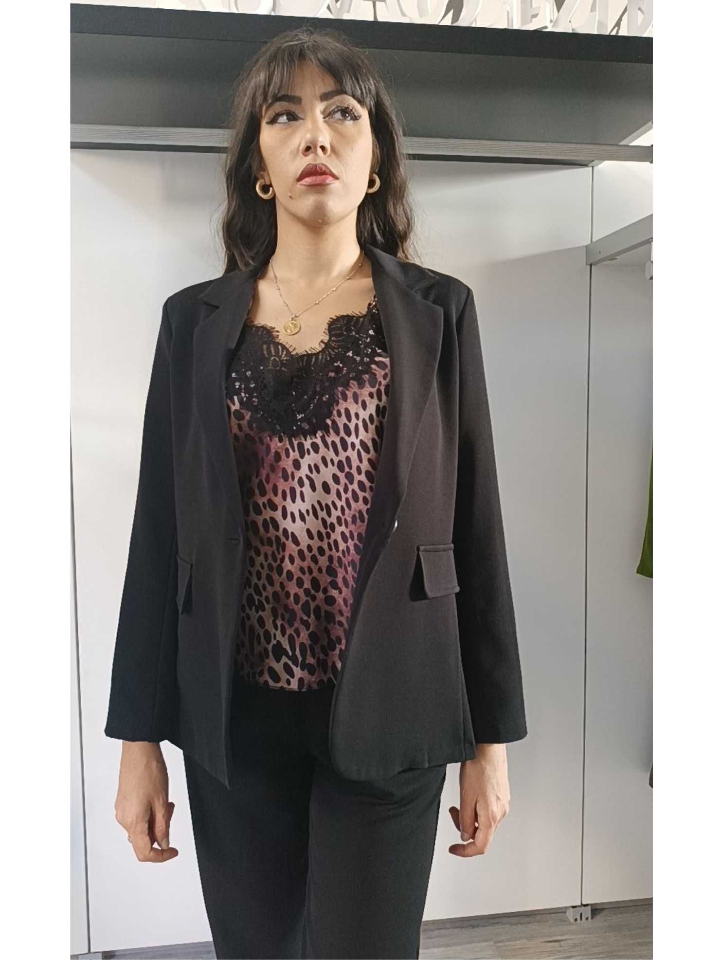 Giacca monopetto nera