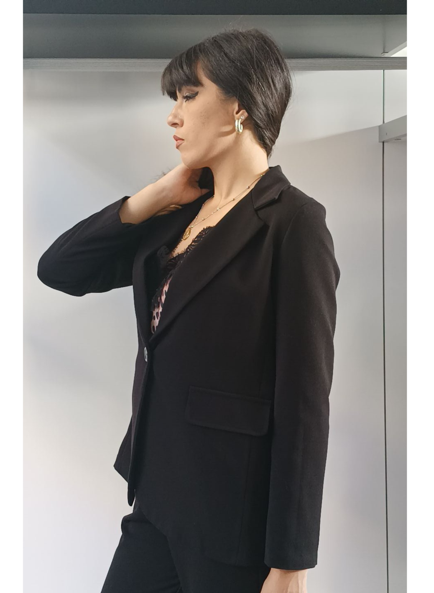 Giacca monopetto nera