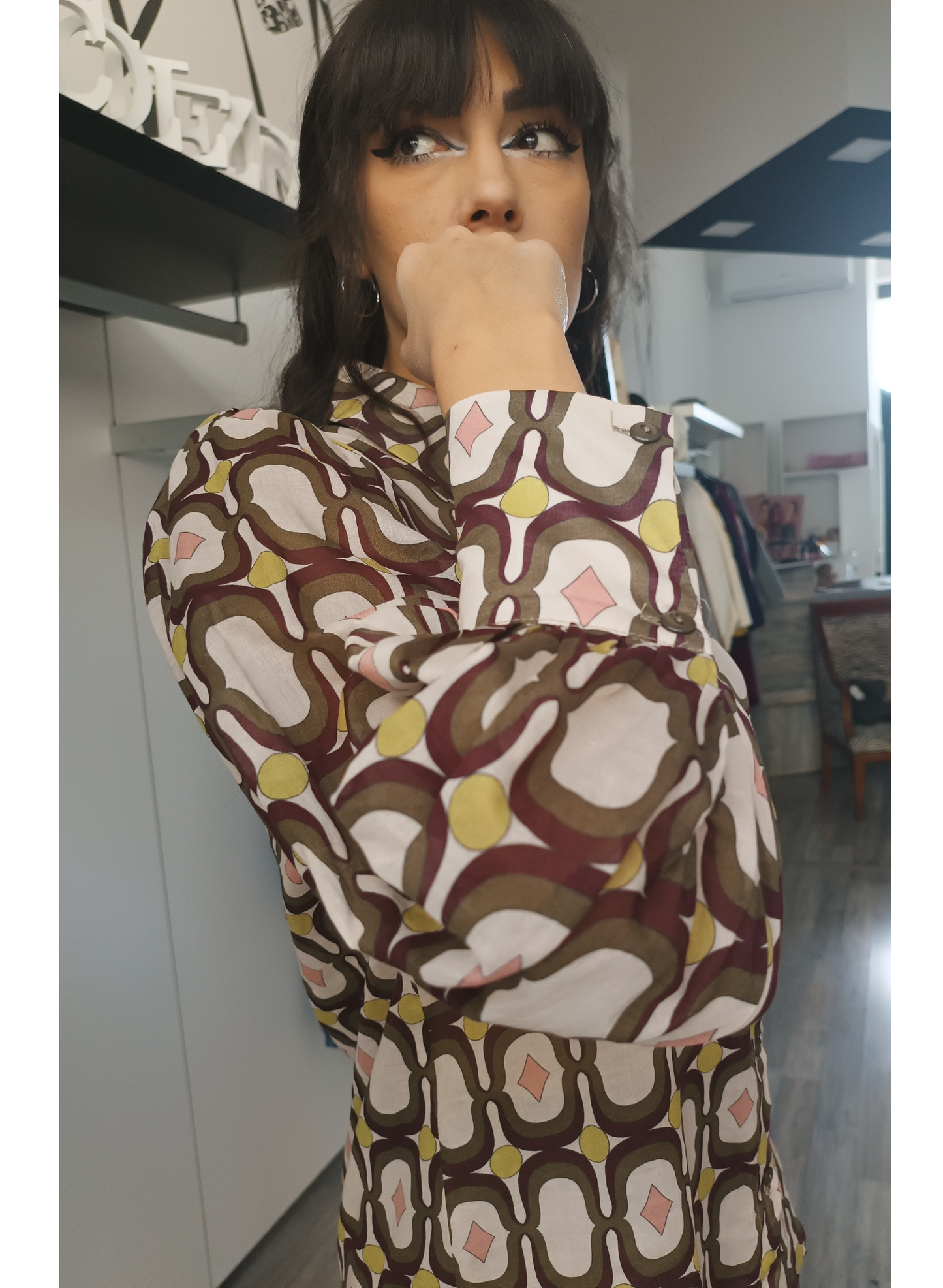 Camicia fantasia astratta