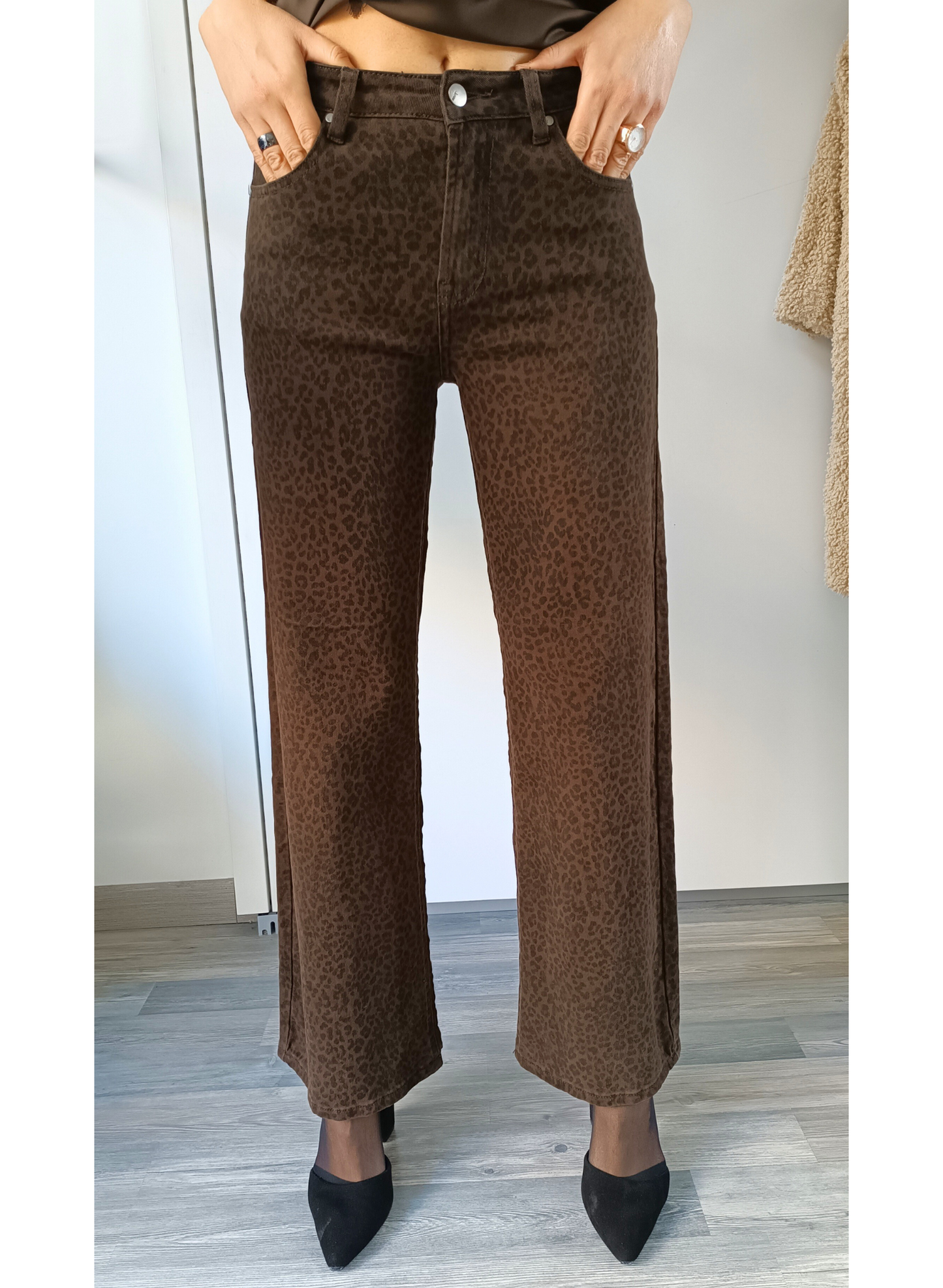 Pantaloni stampati animalier