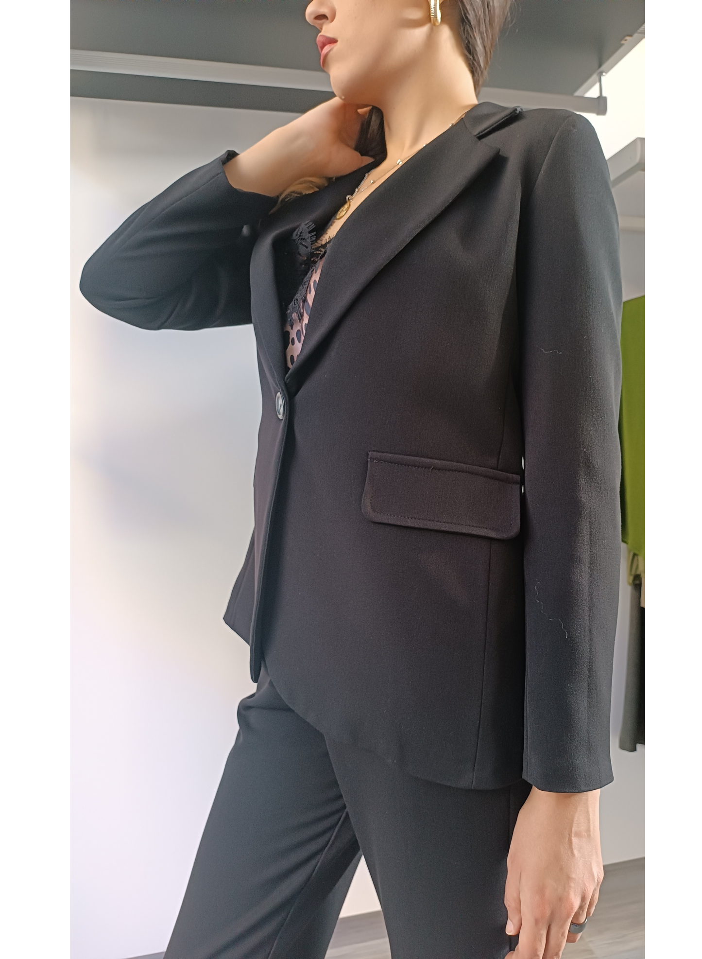 Giacca monopetto nera