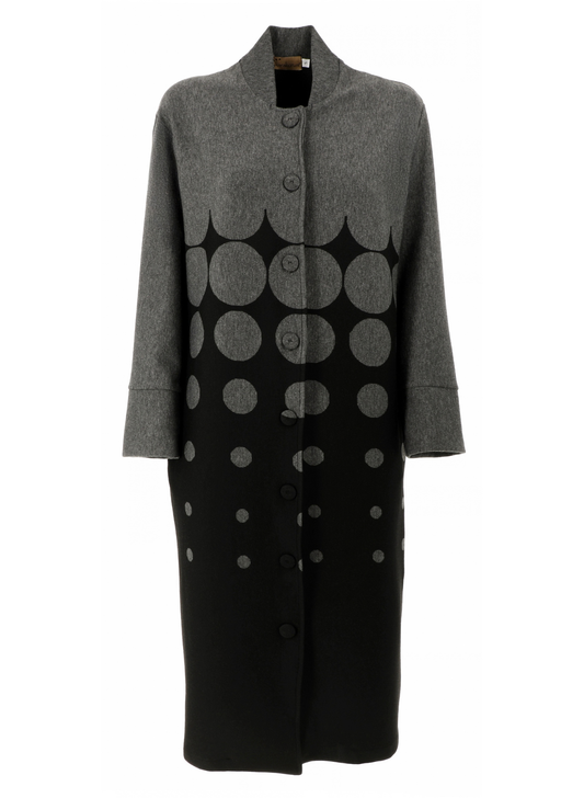 Cappotto blazer nero e grigio