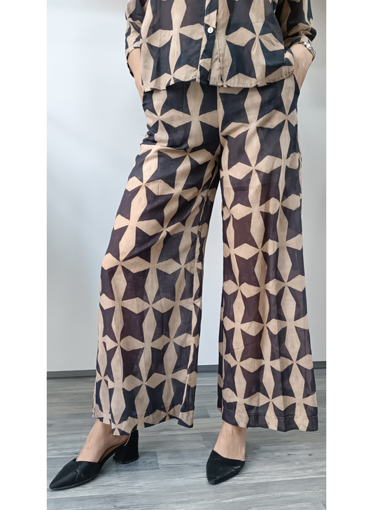 Pantaloni fantasia geometrica
