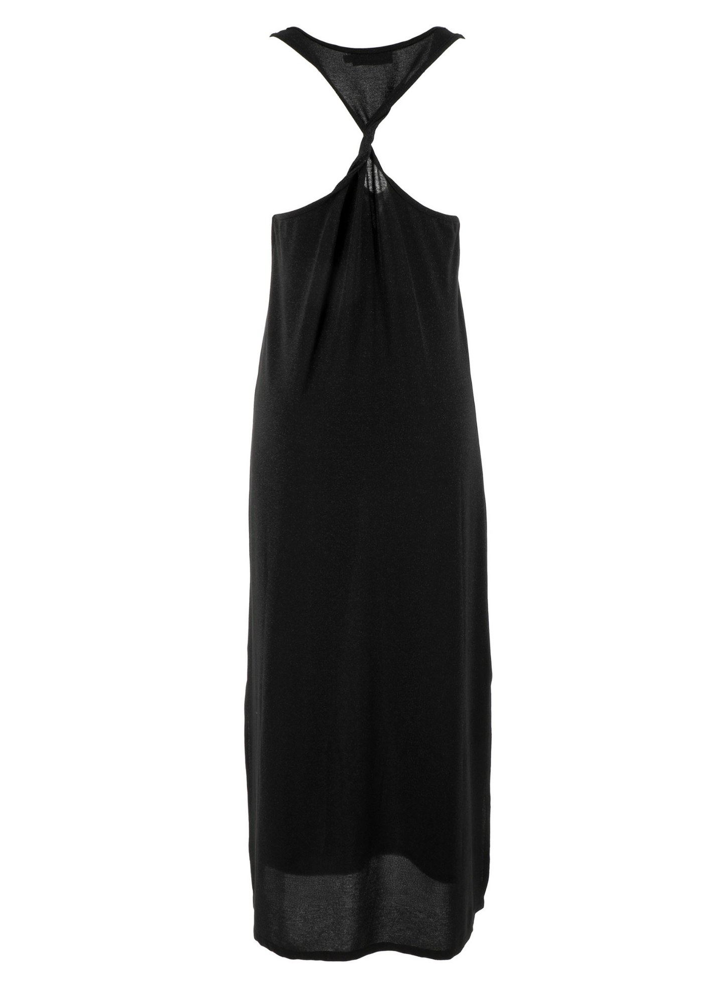 Abito lungo nero lurex