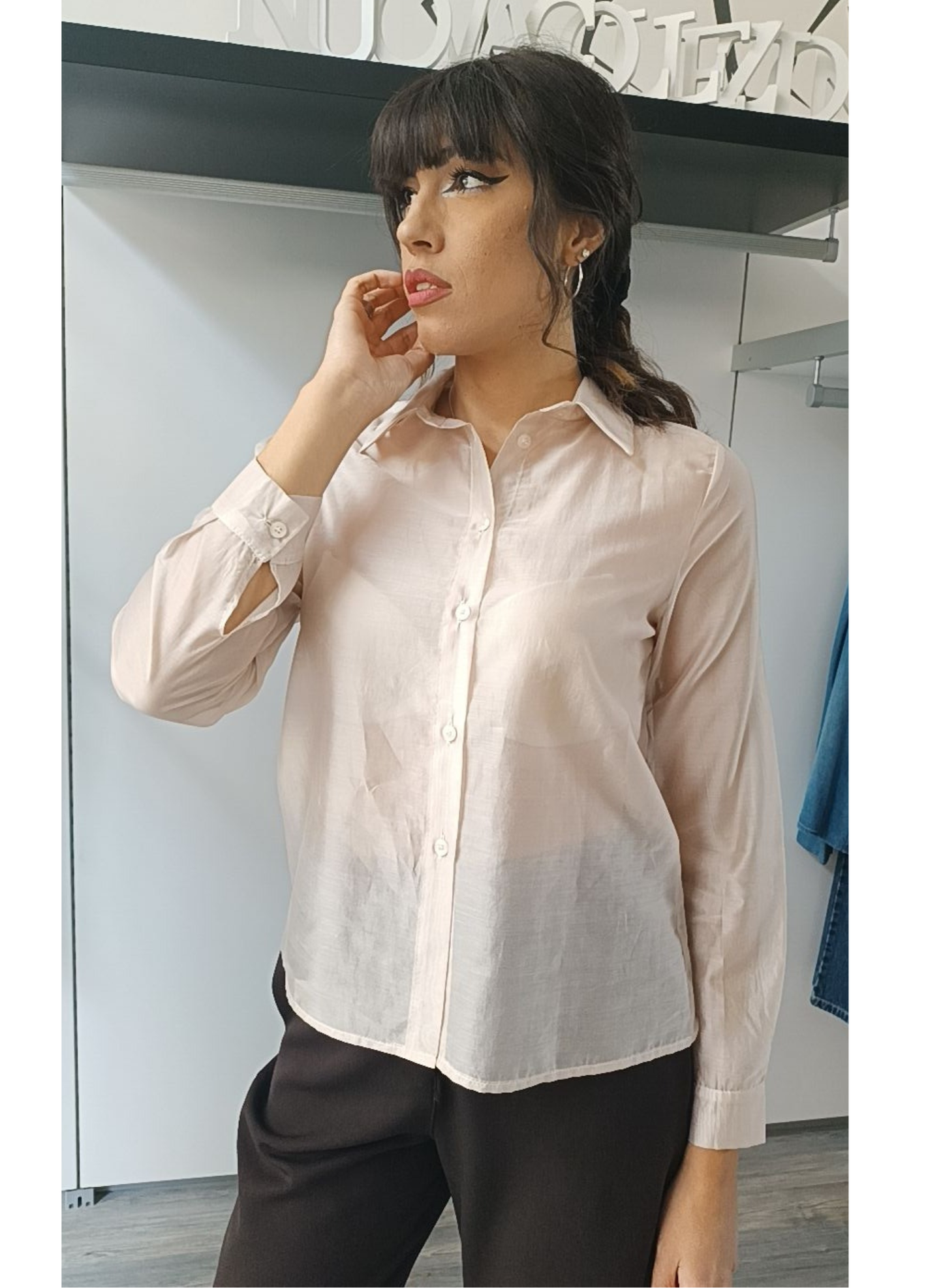 Camicia beige rosato