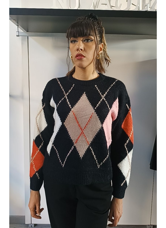 Pullover Rombi Nero