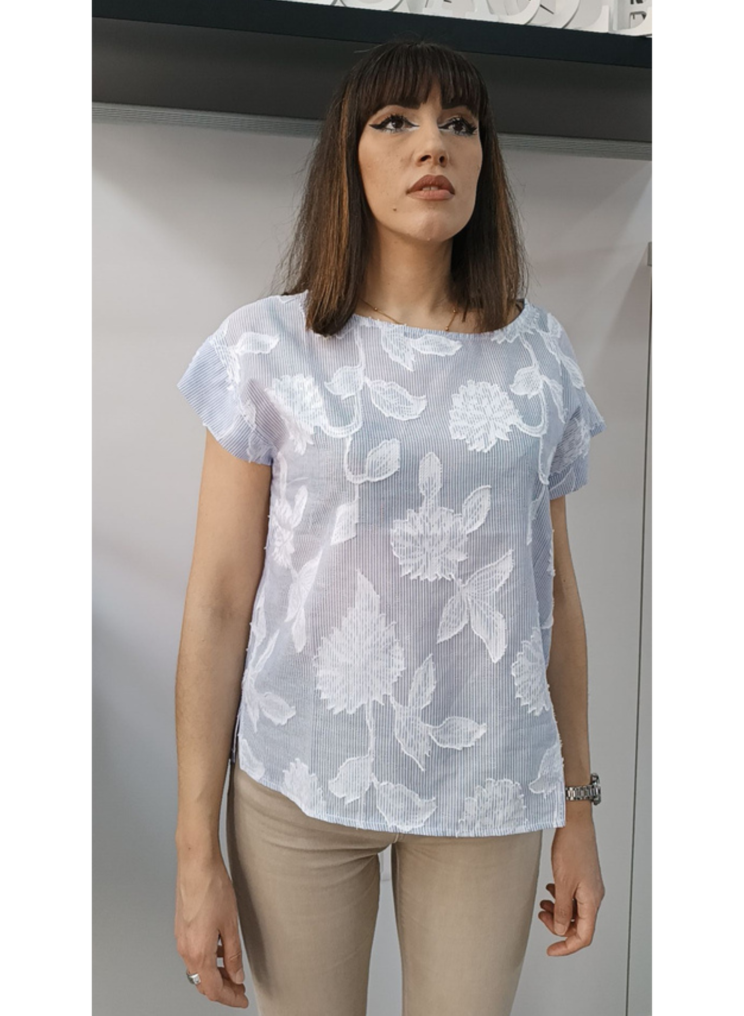 Blusa cotone stampato
