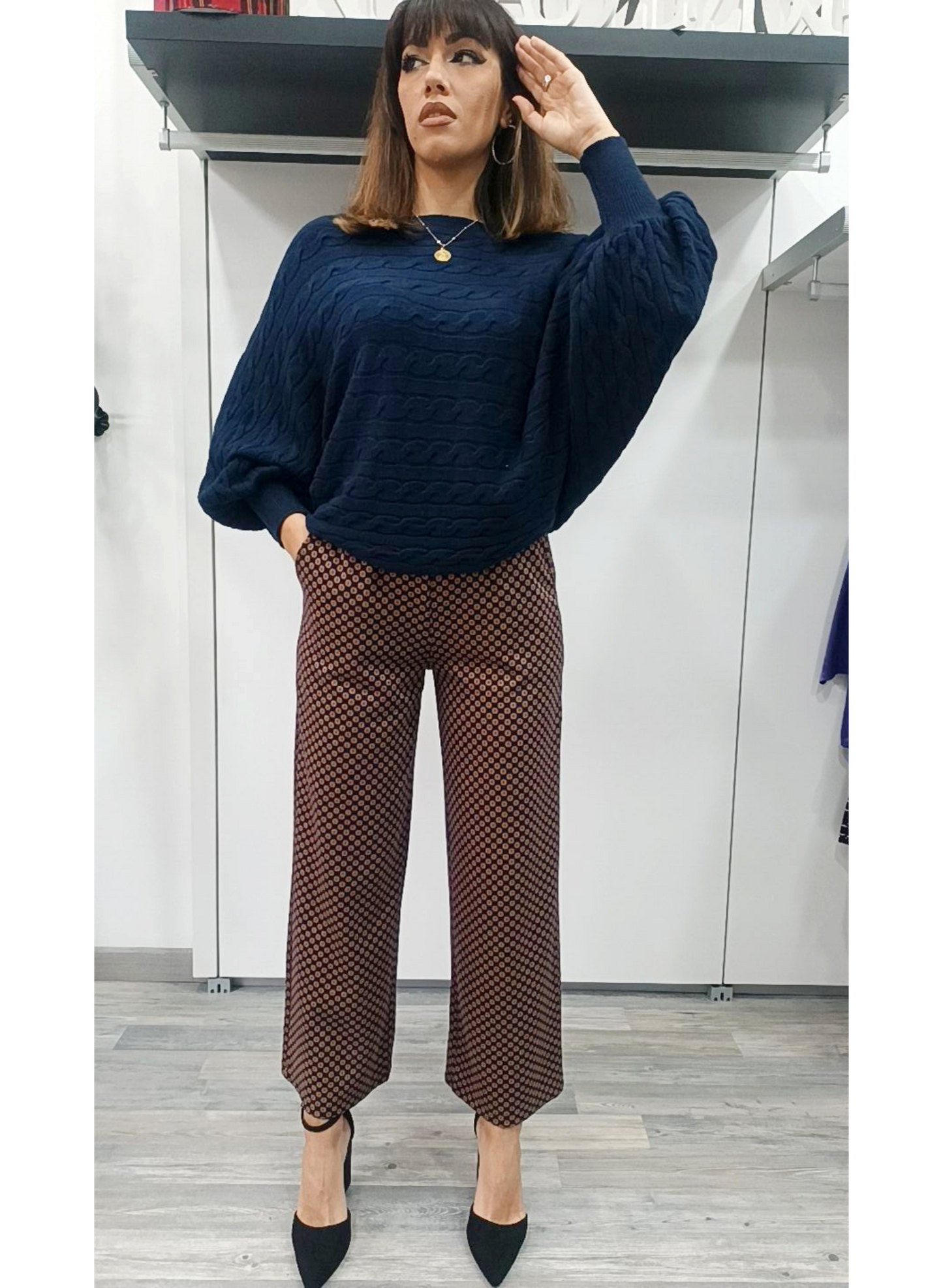 Pantaloni fantasia blu