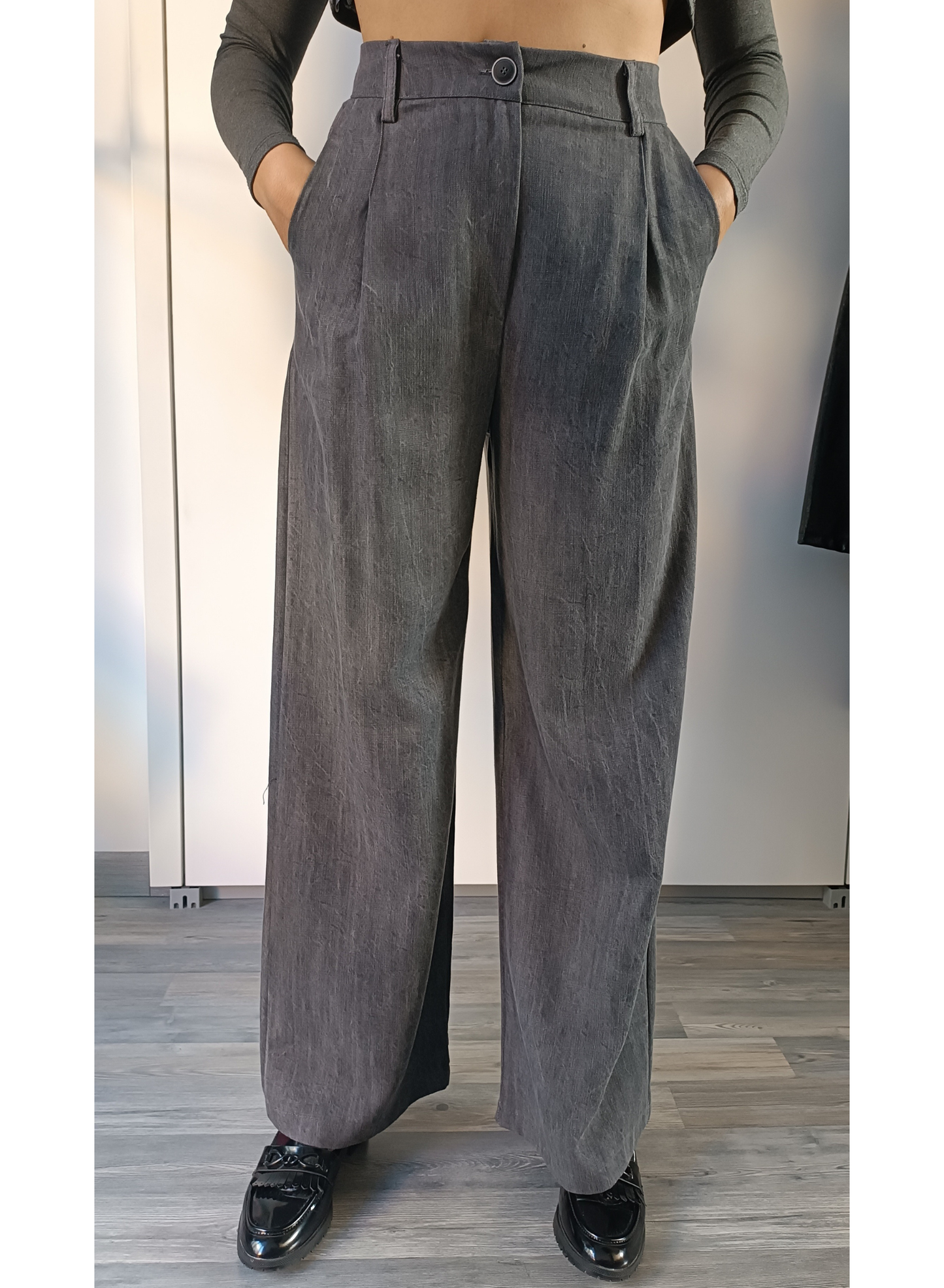 Pantaloni palazzo grigi