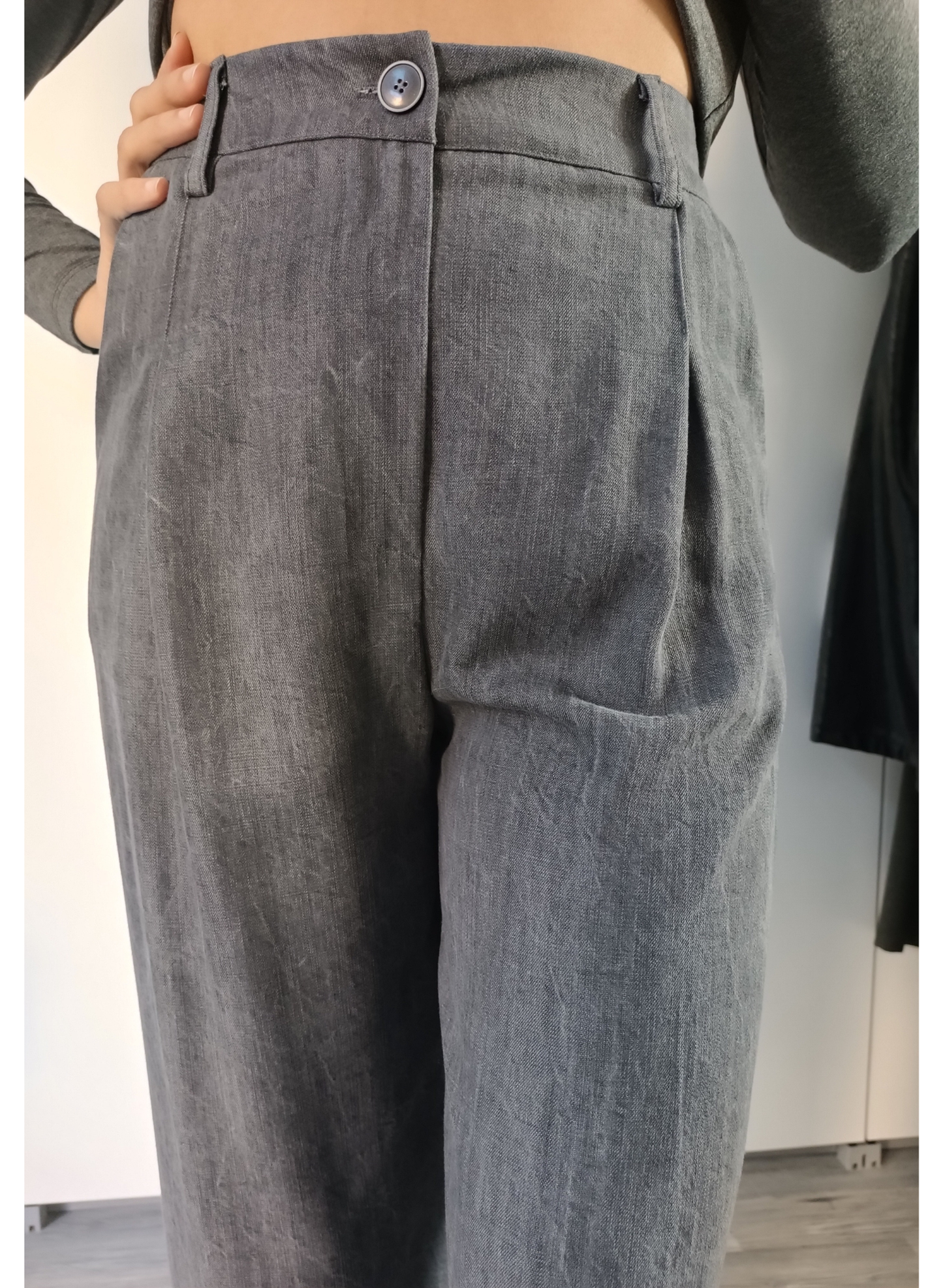 Pantaloni palazzo grigi