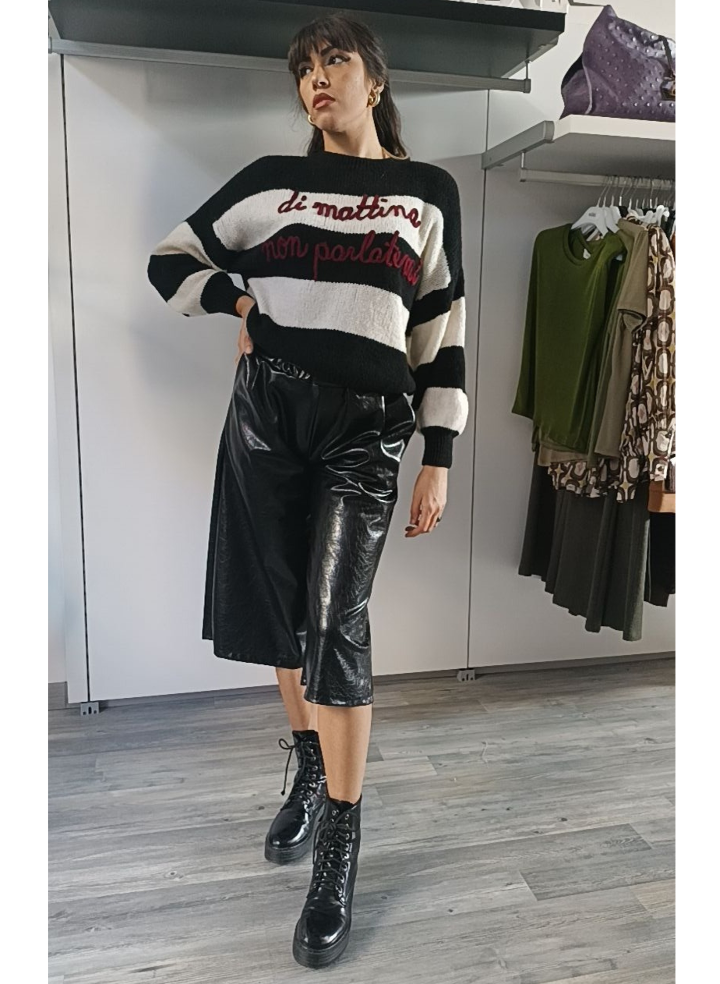 Pullover scritta " Di mattina non parlatemi"