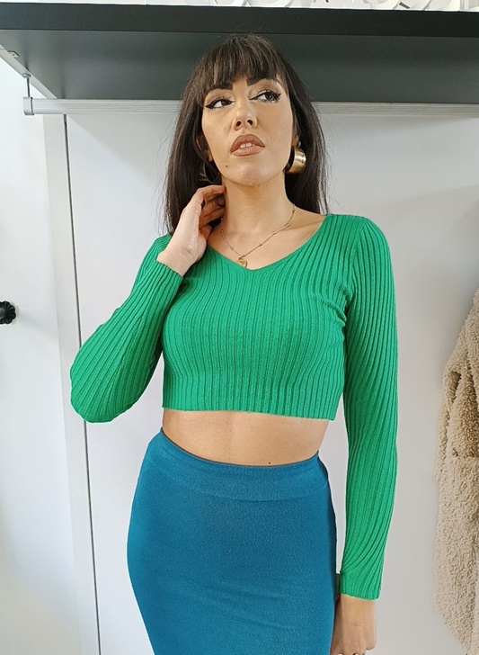 Maglia Crop Verde