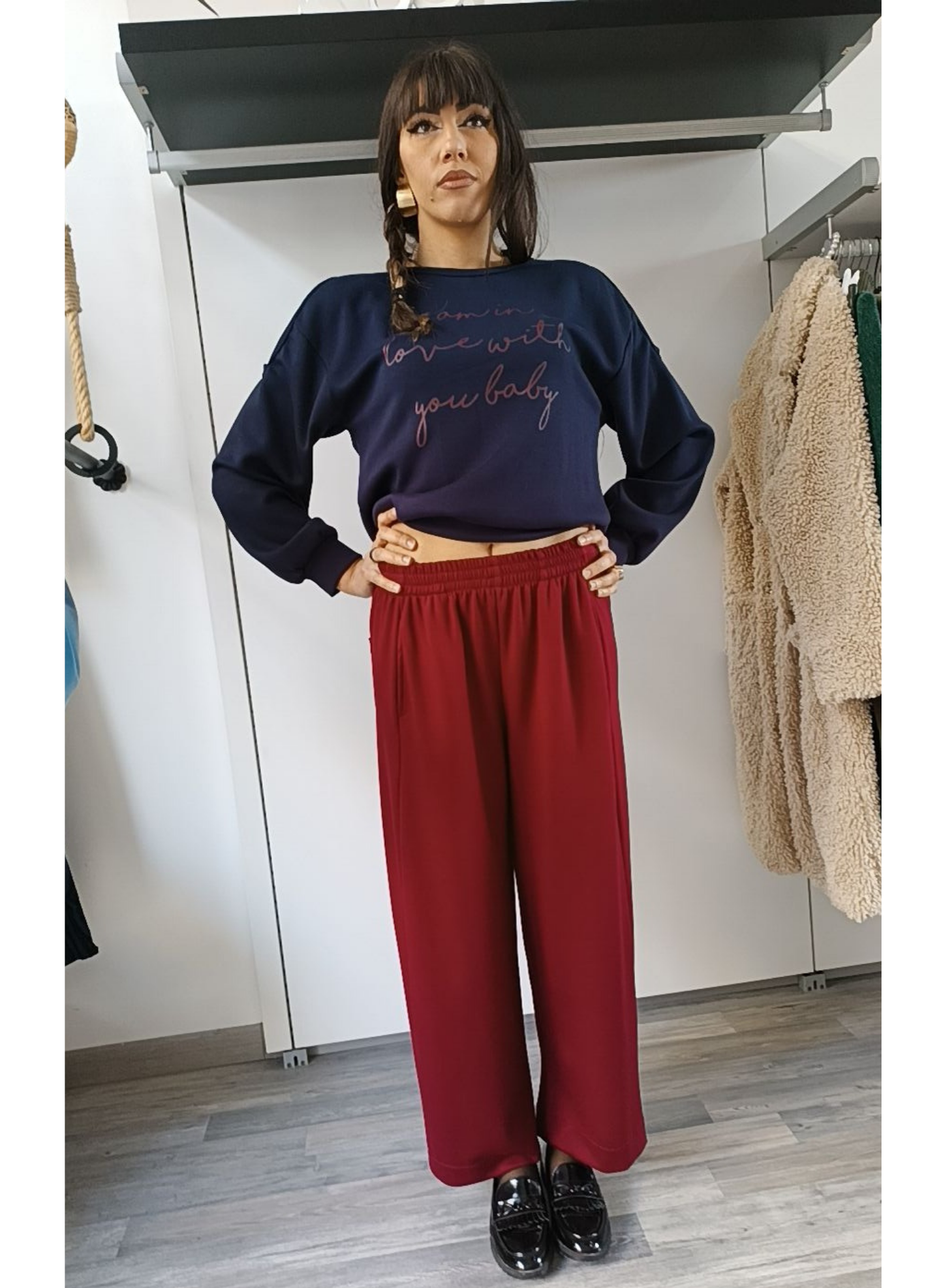 Pantaloni con elastico in vita