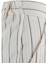 Carica l&#39;immagine nel visualizzatore di Gallery, Pantaloni gessati fondo panna
