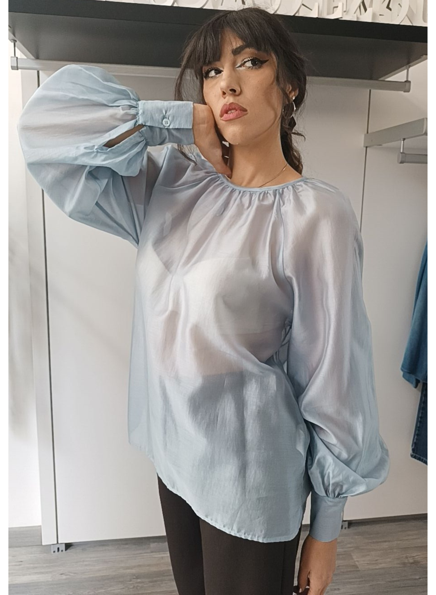 Blusa azzurra