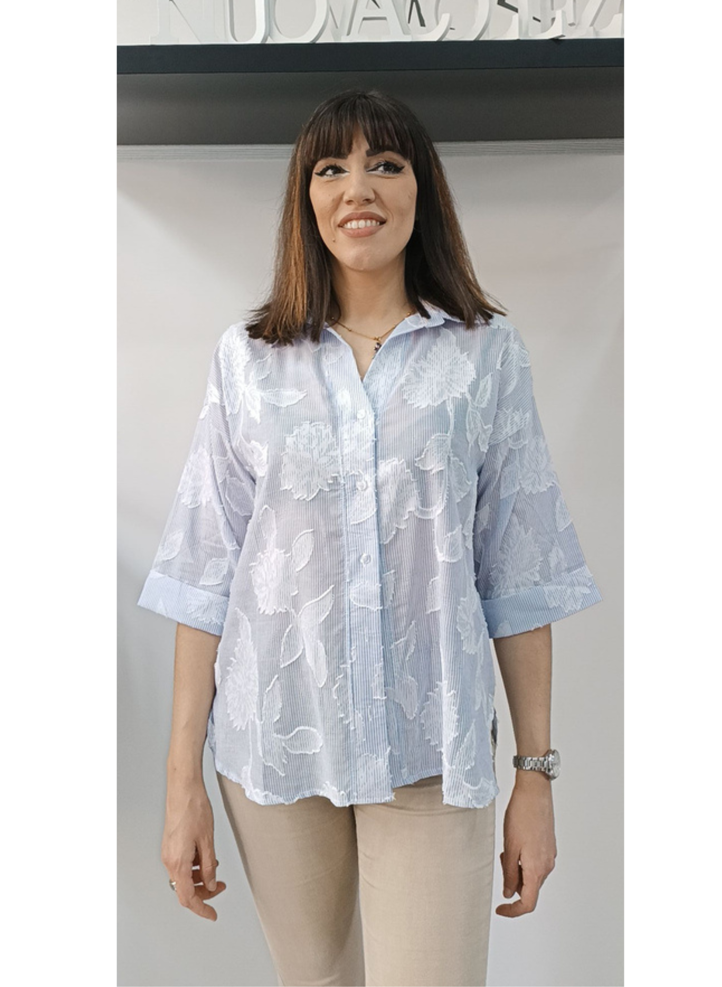 Camicia in cotone stampato