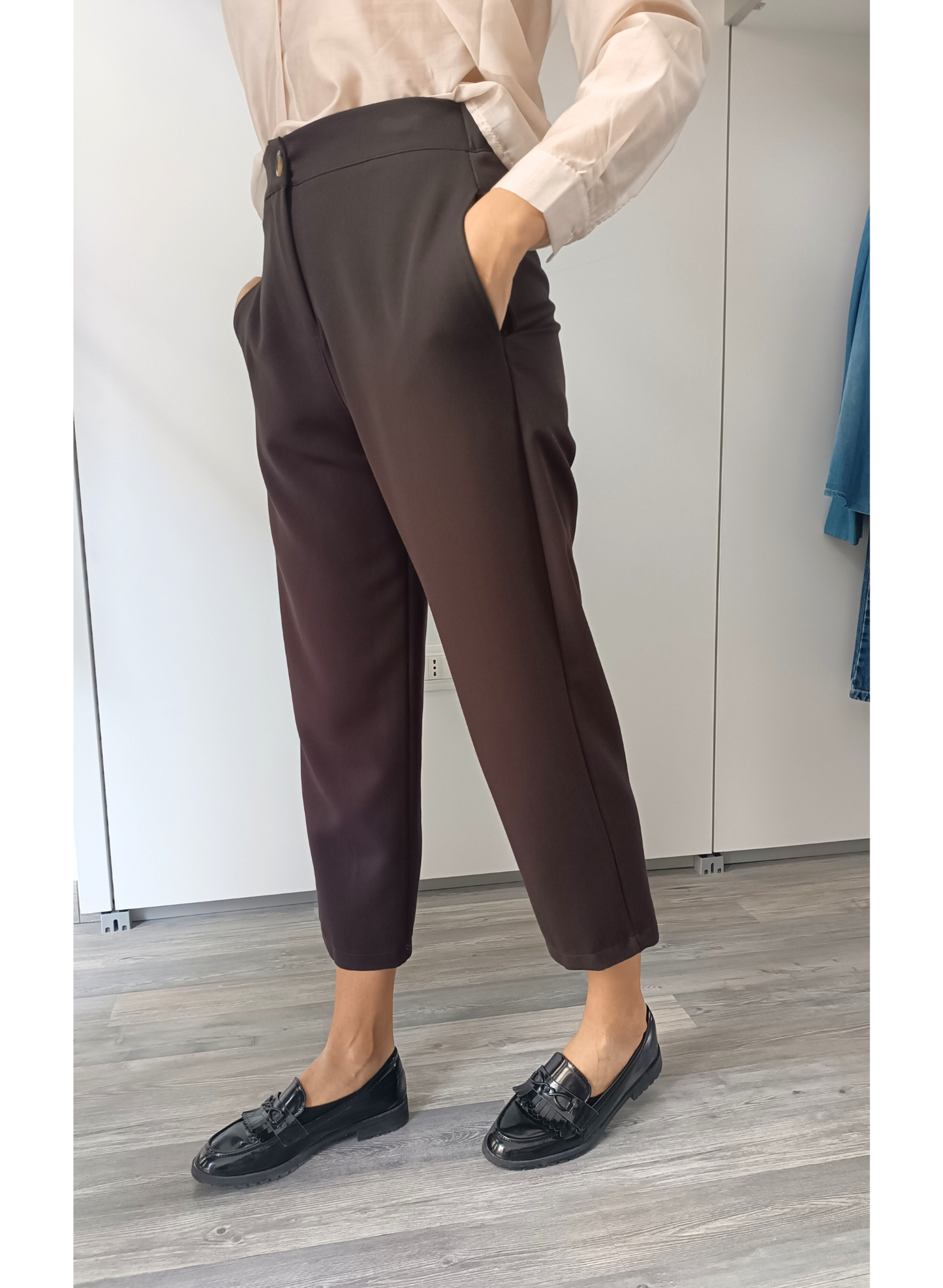 Pantaloni in colore testa di moro