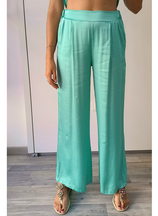 Pantaloni in verde acqua