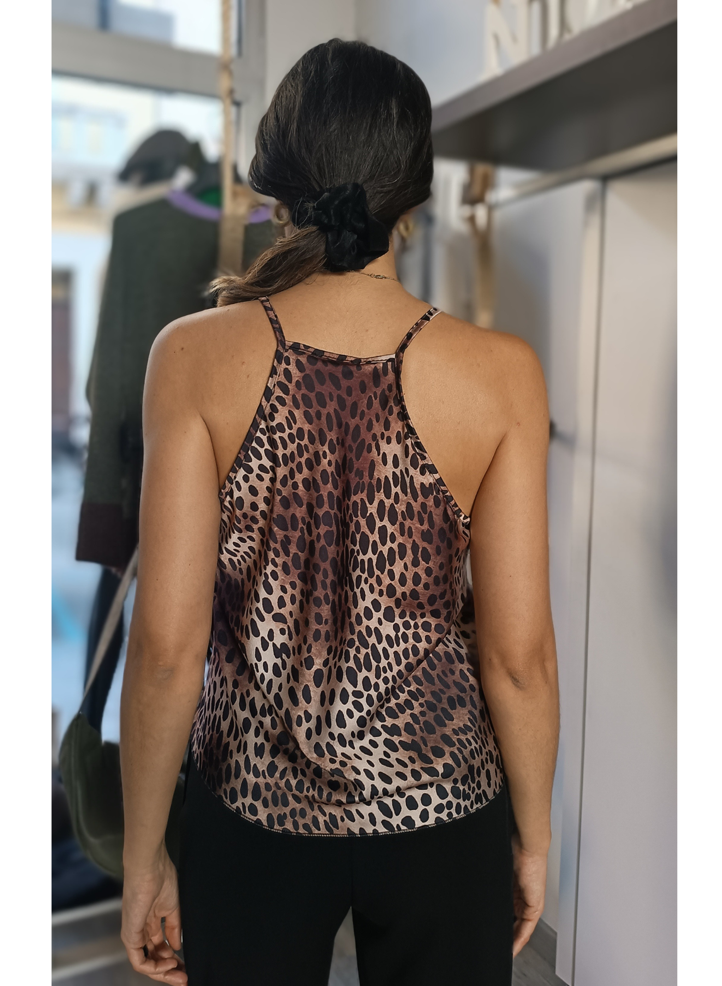 Top lingerie maculato