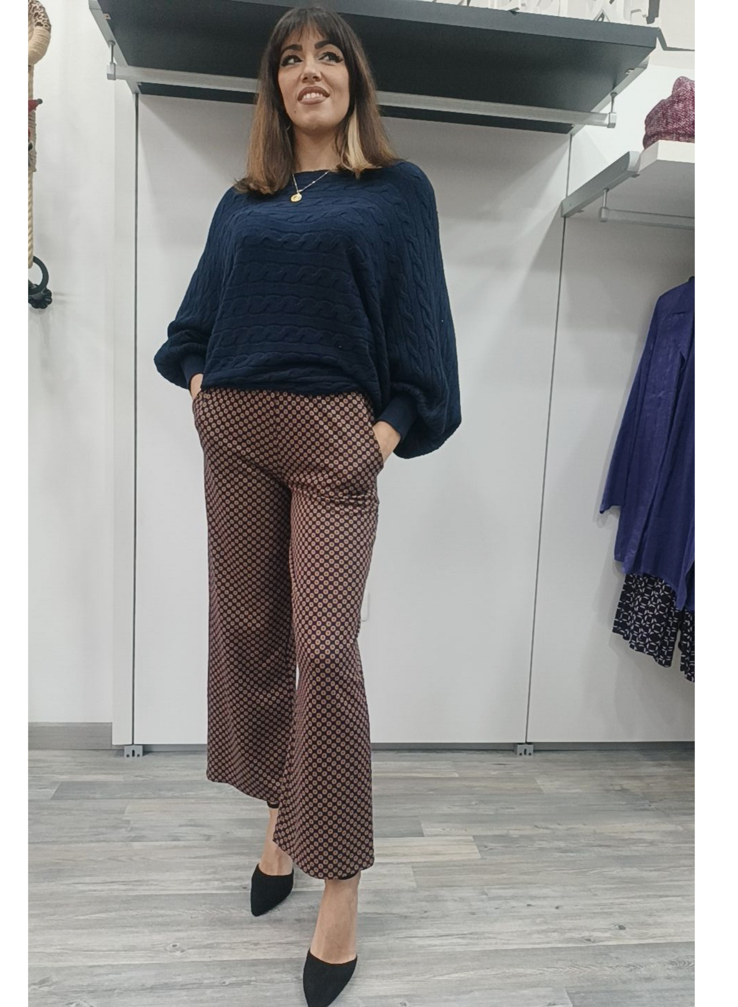 Pantaloni fantasia blu