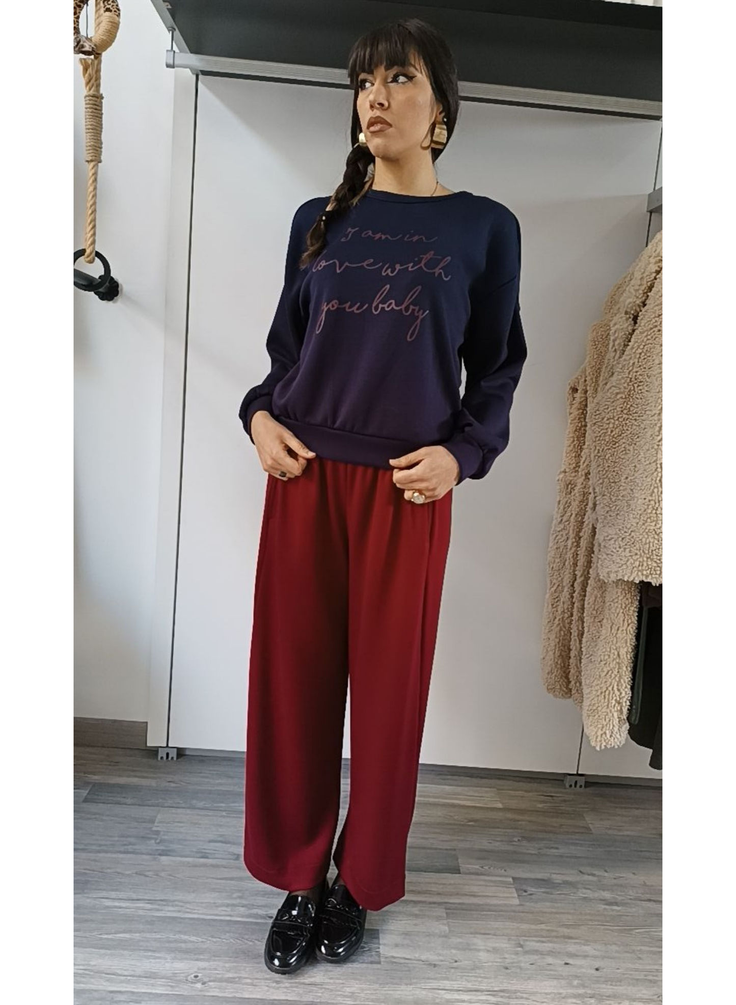 Pantaloni con elastico in vita